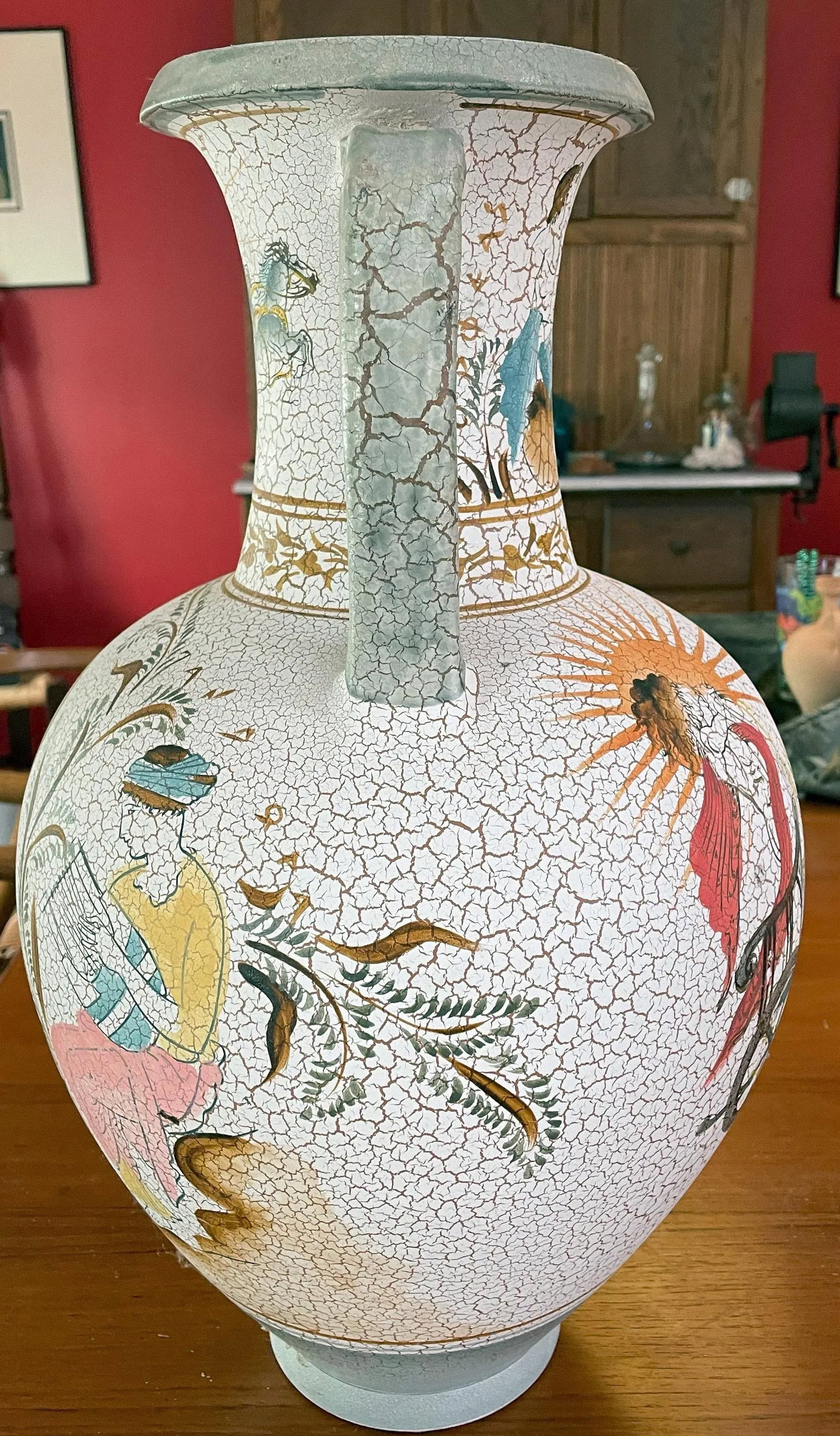 Late 20th Century Tall Greek Museum Reproduction Vase - 4