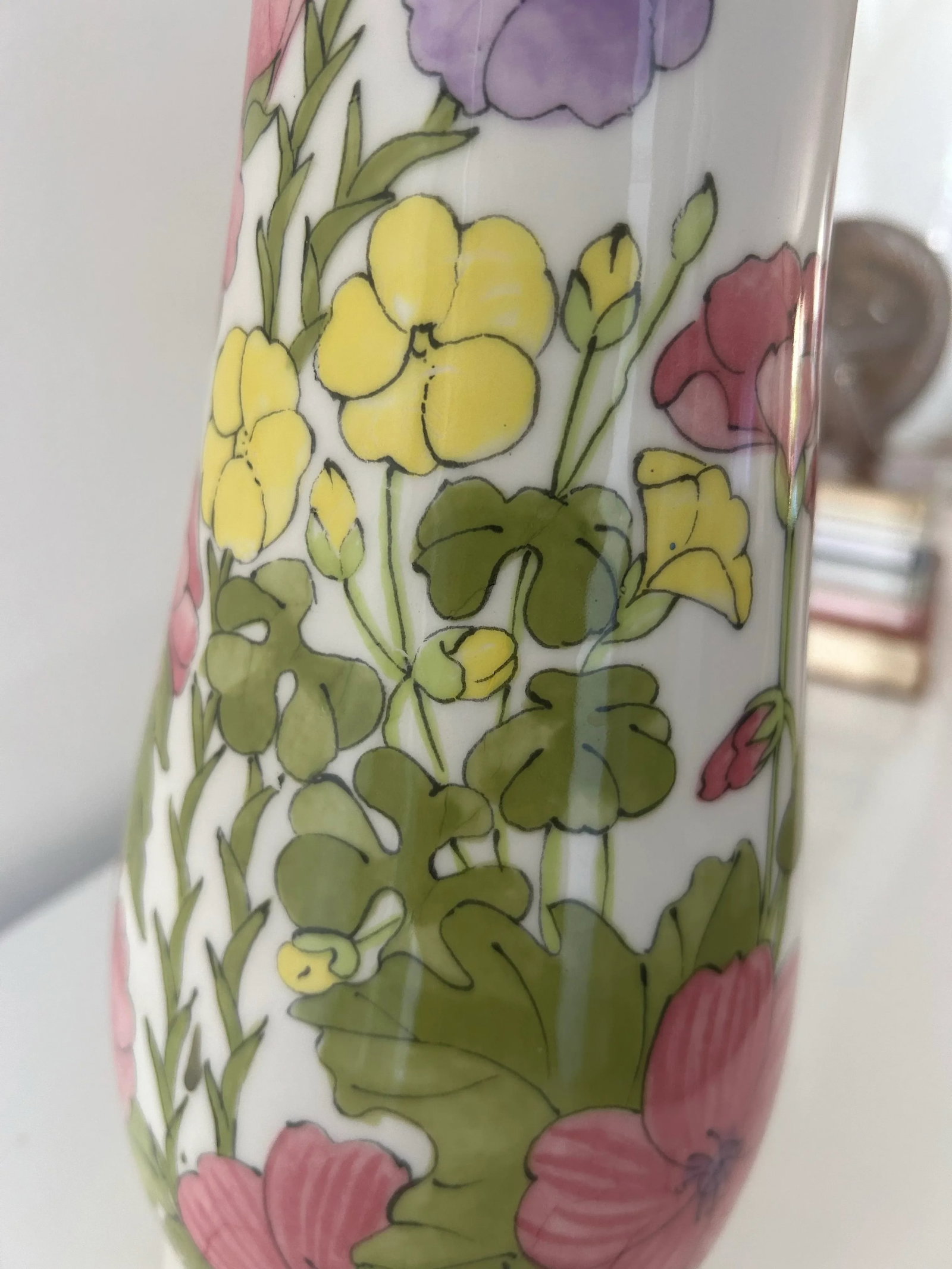 Mid Century Ceramic Floral Ernestine Pitcher - 10