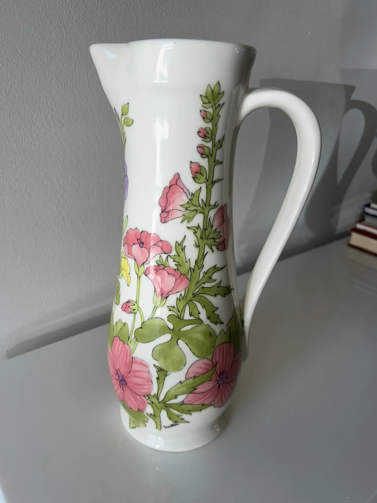 Mid Century Ceramic Floral Ernestine Pitcher - 3