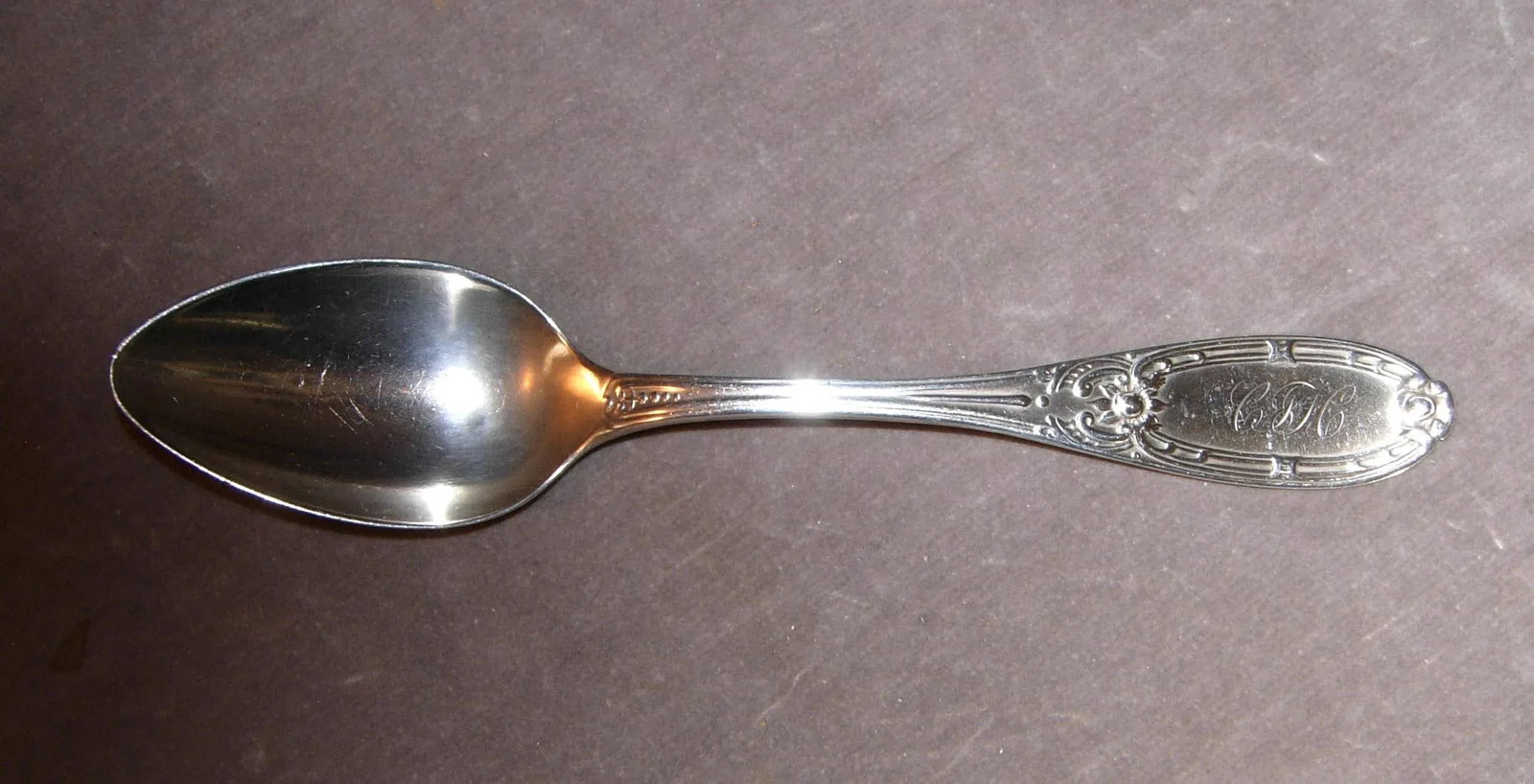 Late 19th Century Albert Coles Coin Silver Teaspoons- Set of 7 - 2