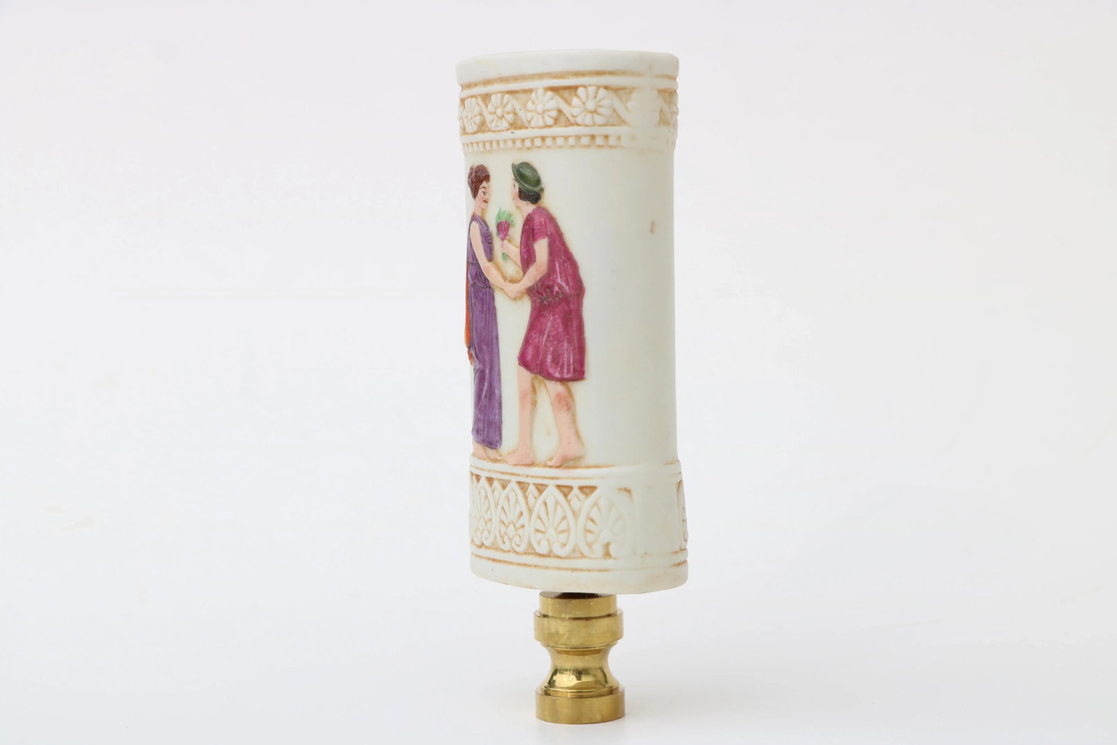 Schafer & Vater Neoclassical Style Lamp Finial on Brass Hardware - 3