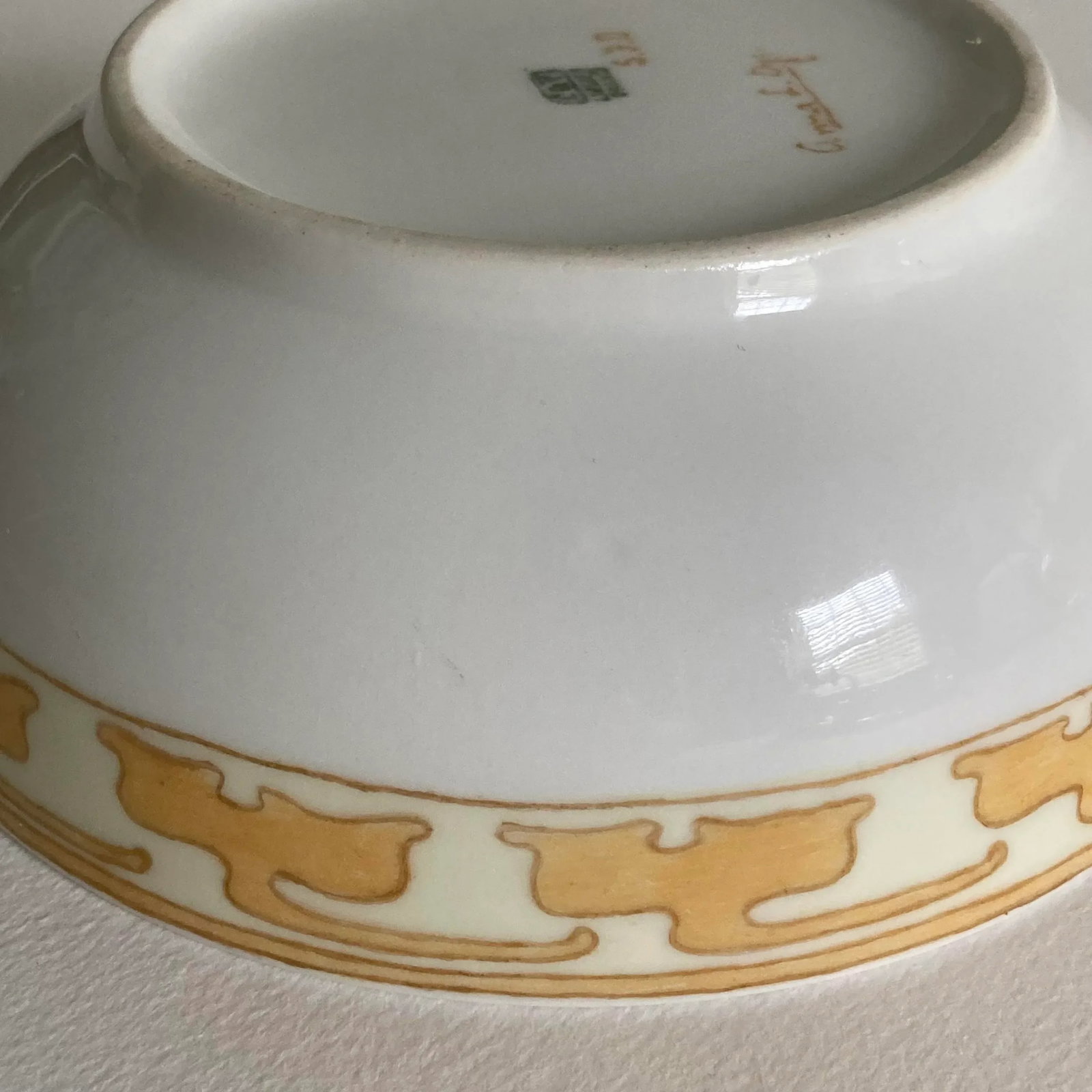Circa 1905 Tressemanes & Vogt Art Nouveau French Limoges Hand Painted Porcelain Decorative Bowl - 4