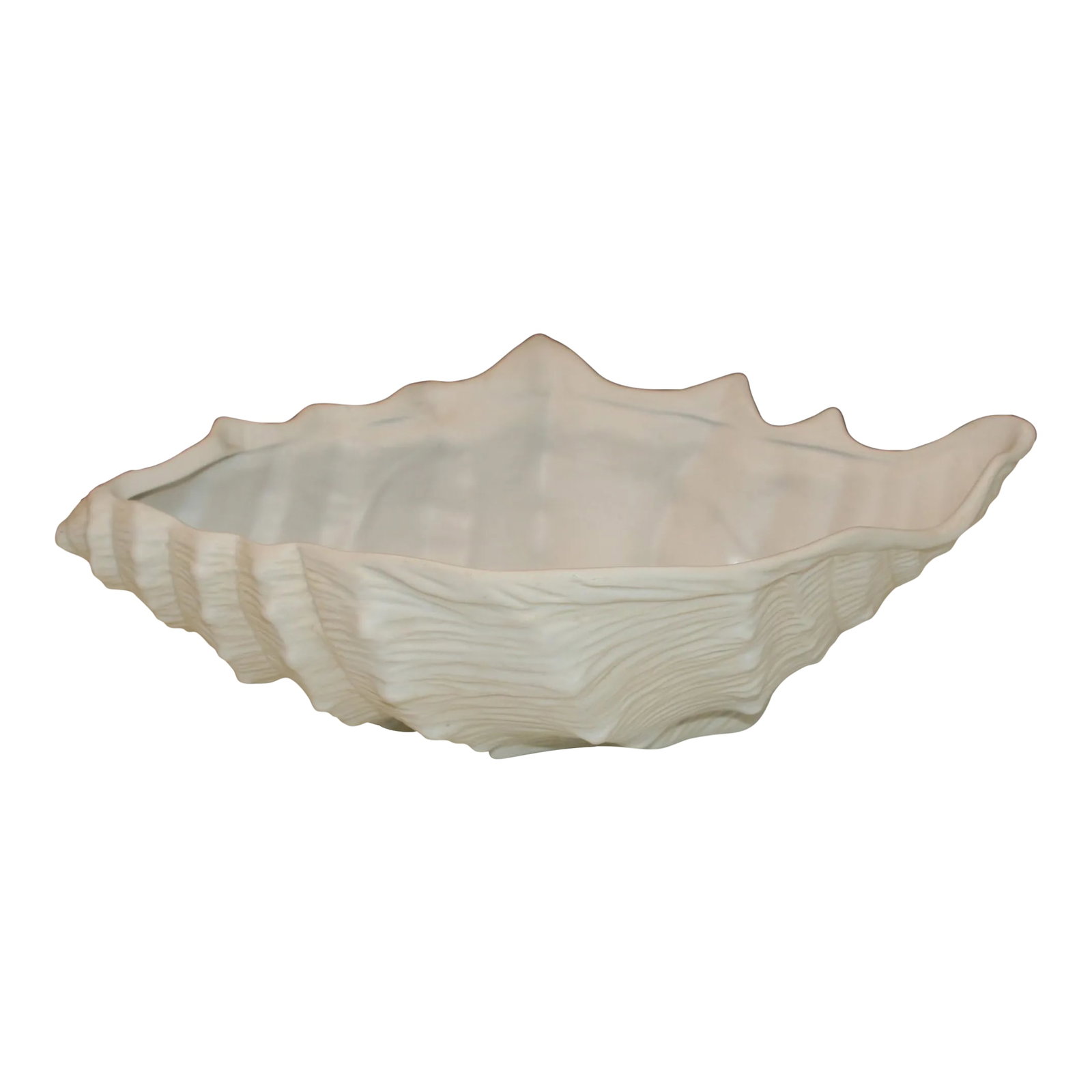 Vintage Fine Porcelain White Conch Shell Vide Poche Bowl (1 of 9)