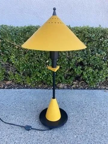 1980's Be-Yang Yellow Post Modern Memphis Milano Style Table Lamp - 3