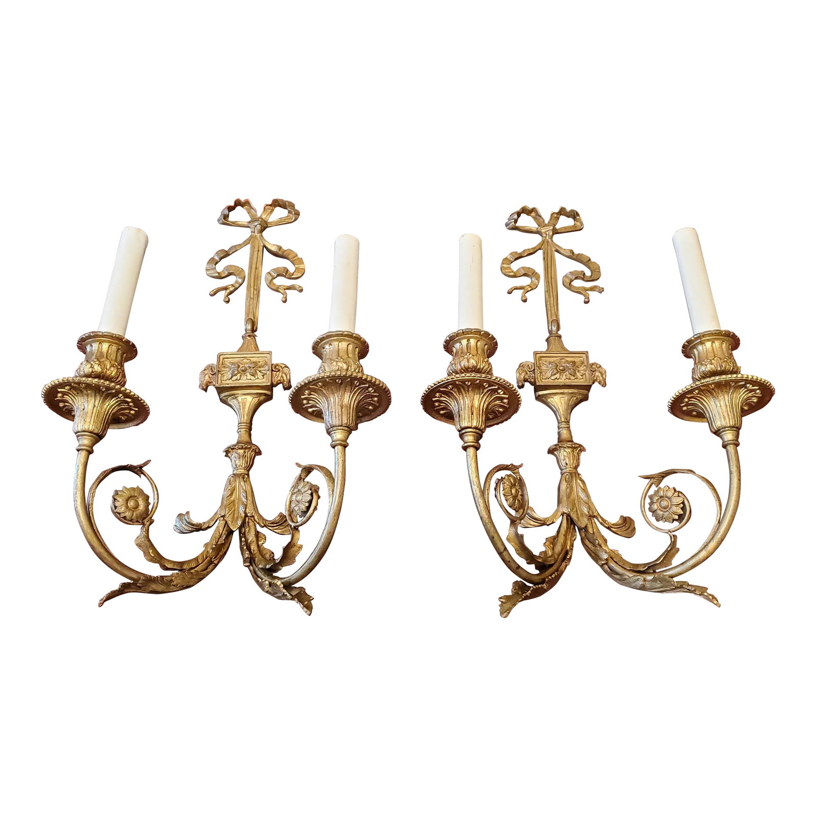 Antique Bronze E F Caldwell Style Ram's Head Sconces - a Pair (1 of 7)