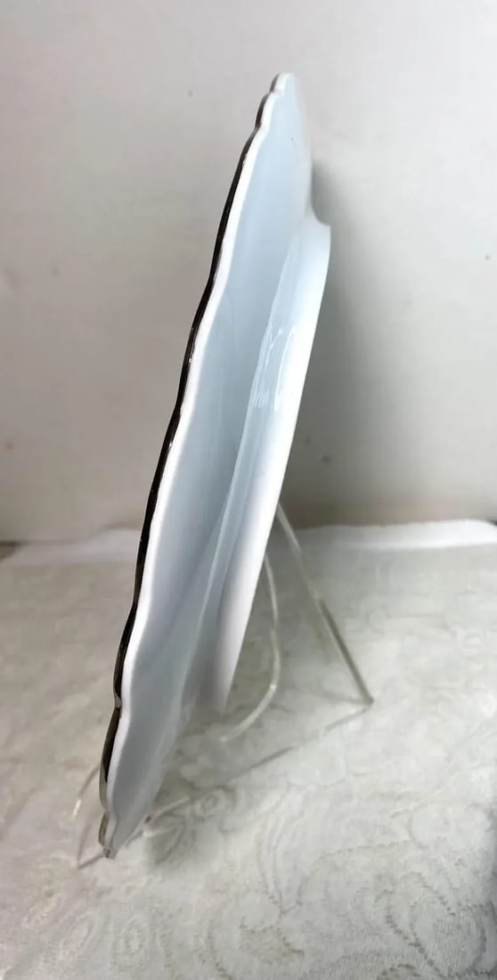 1980s Aynsley John England "Spring Crocus" Large Serving Platter - Rectangular, Glossy White, Crocus - 3