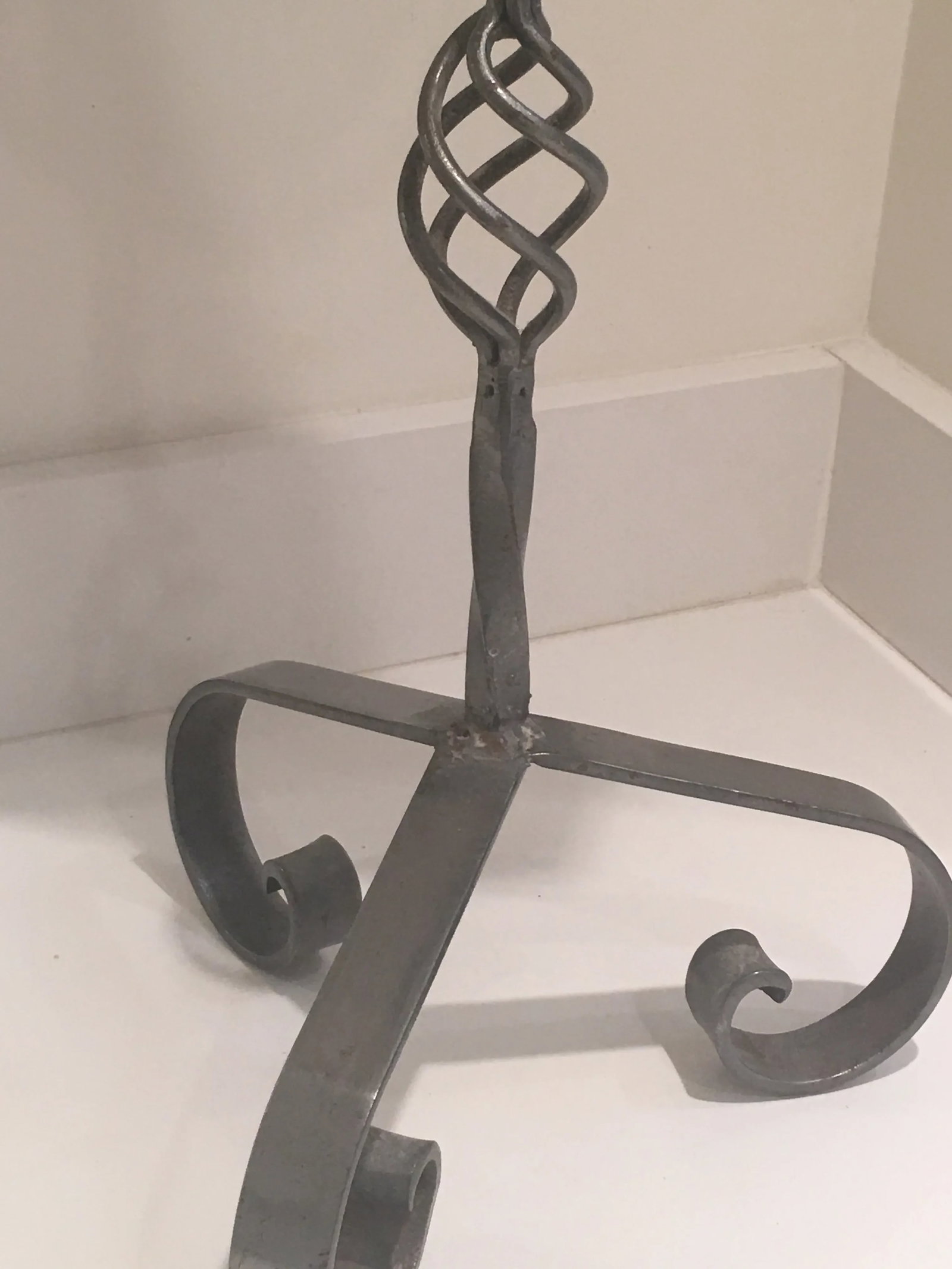 Late 19th Century Antique French Polished Steel Tripod Table Mirror - 5