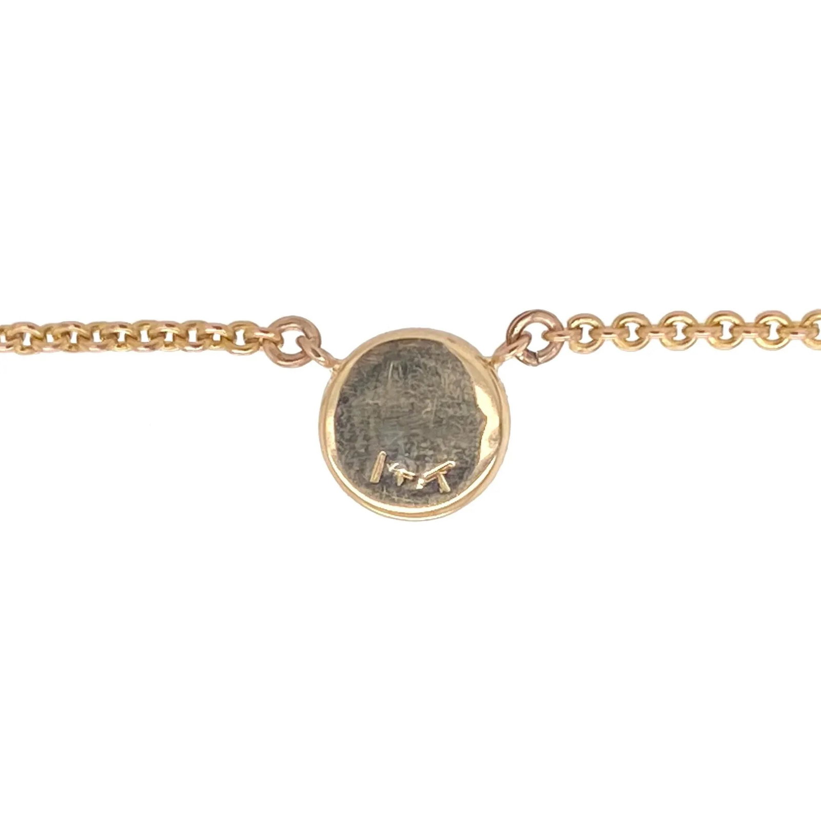 Antique 14k Gold Cabochon Garnet Pendant Necklace - 4