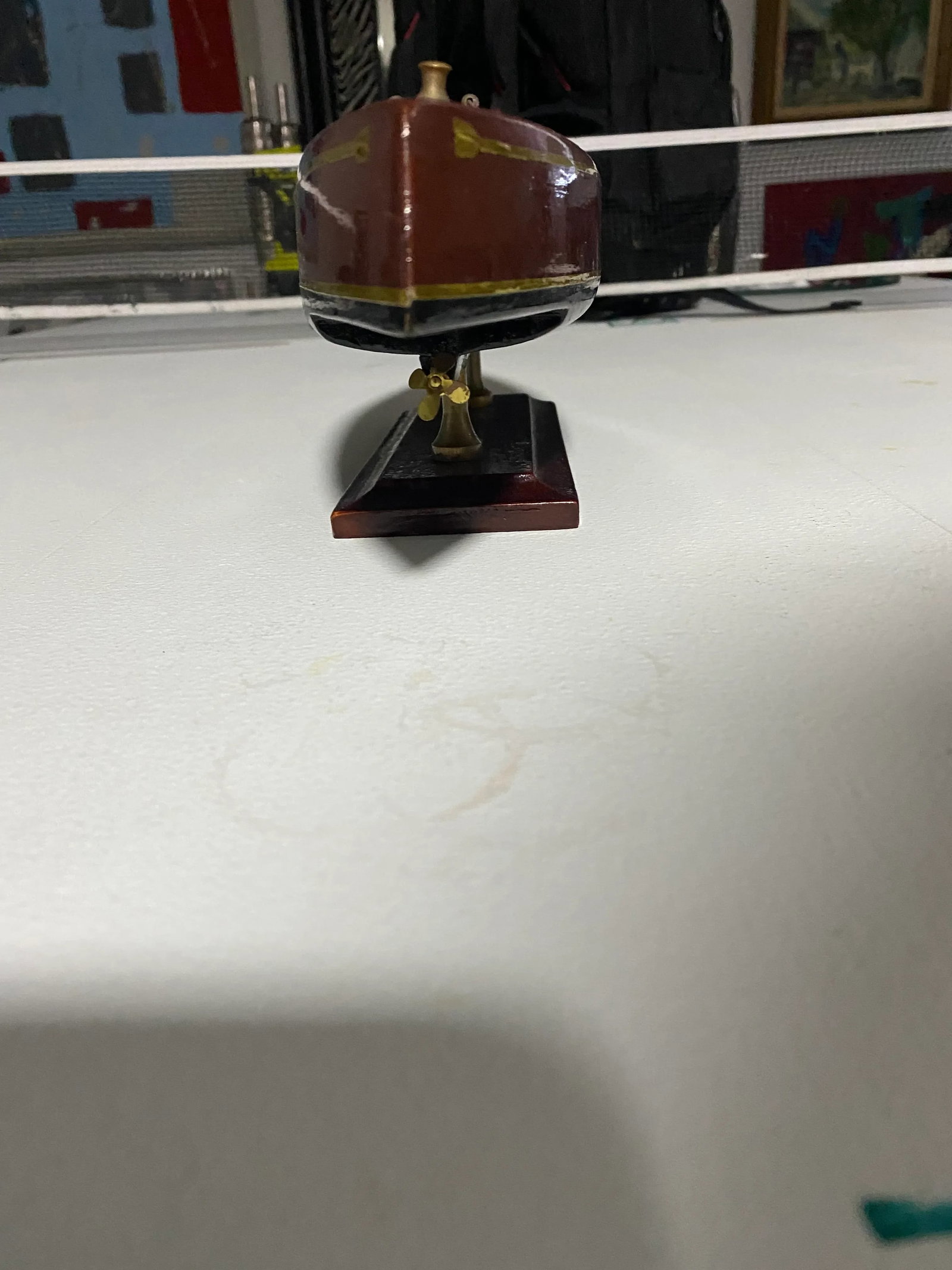 Vintage Wooden Model Boat - 12