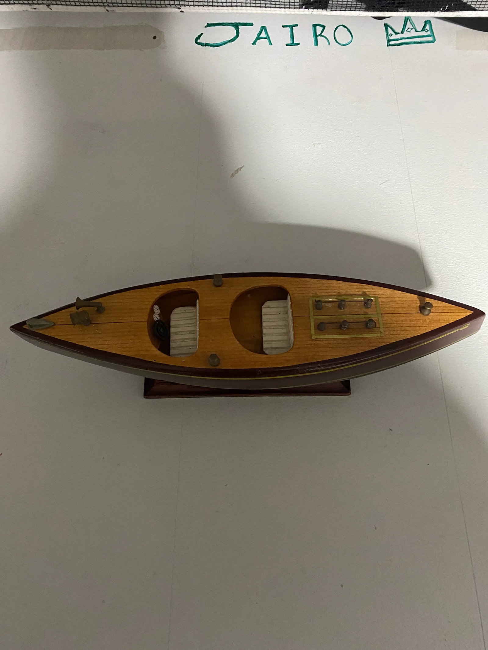 Vintage Wooden Model Boat - 3