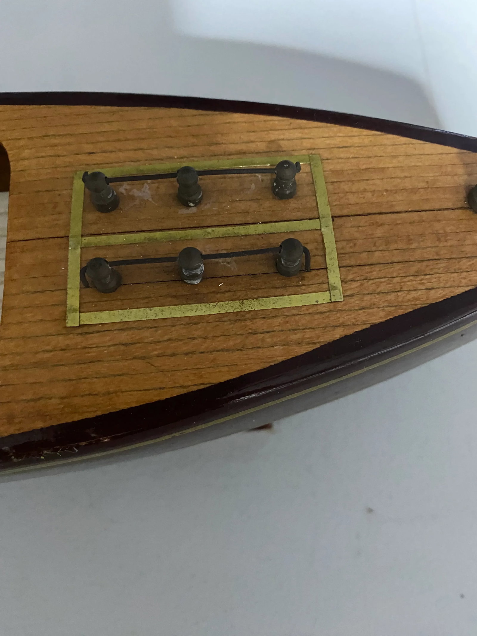 Vintage Wooden Model Boat - 5