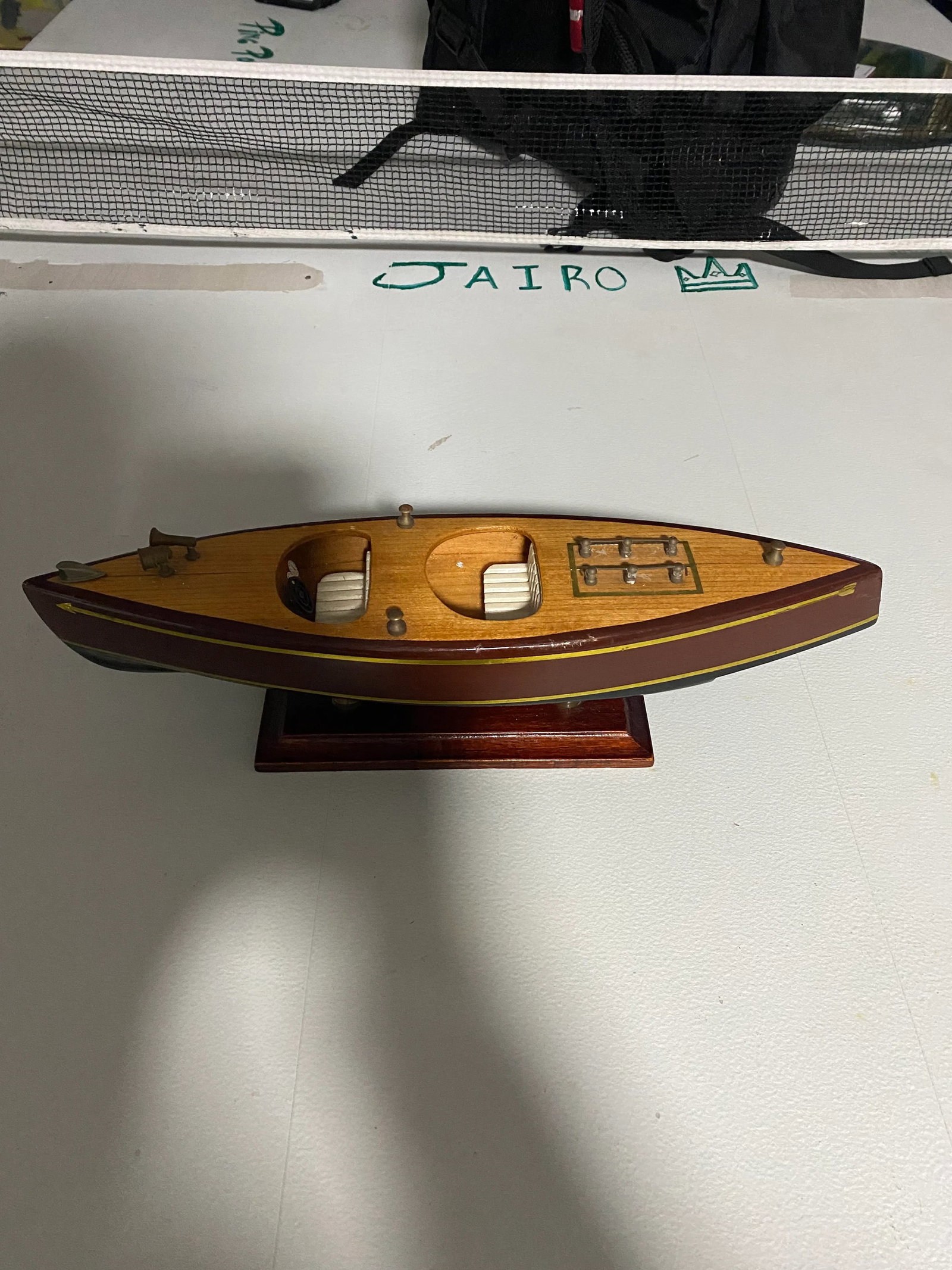 Vintage Wooden Model Boat - 8