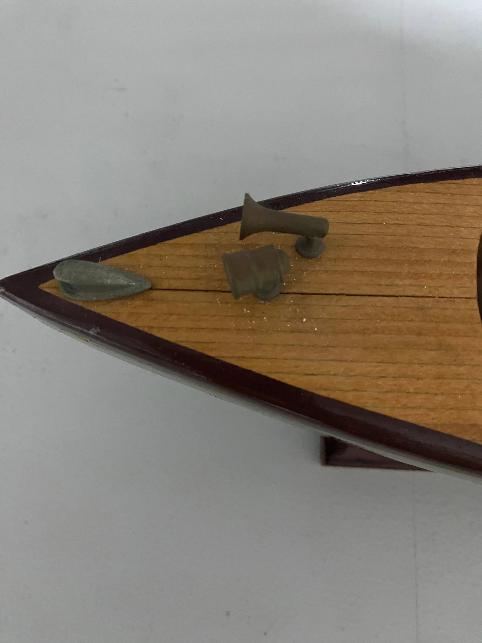 Vintage Wooden Model Boat - 9