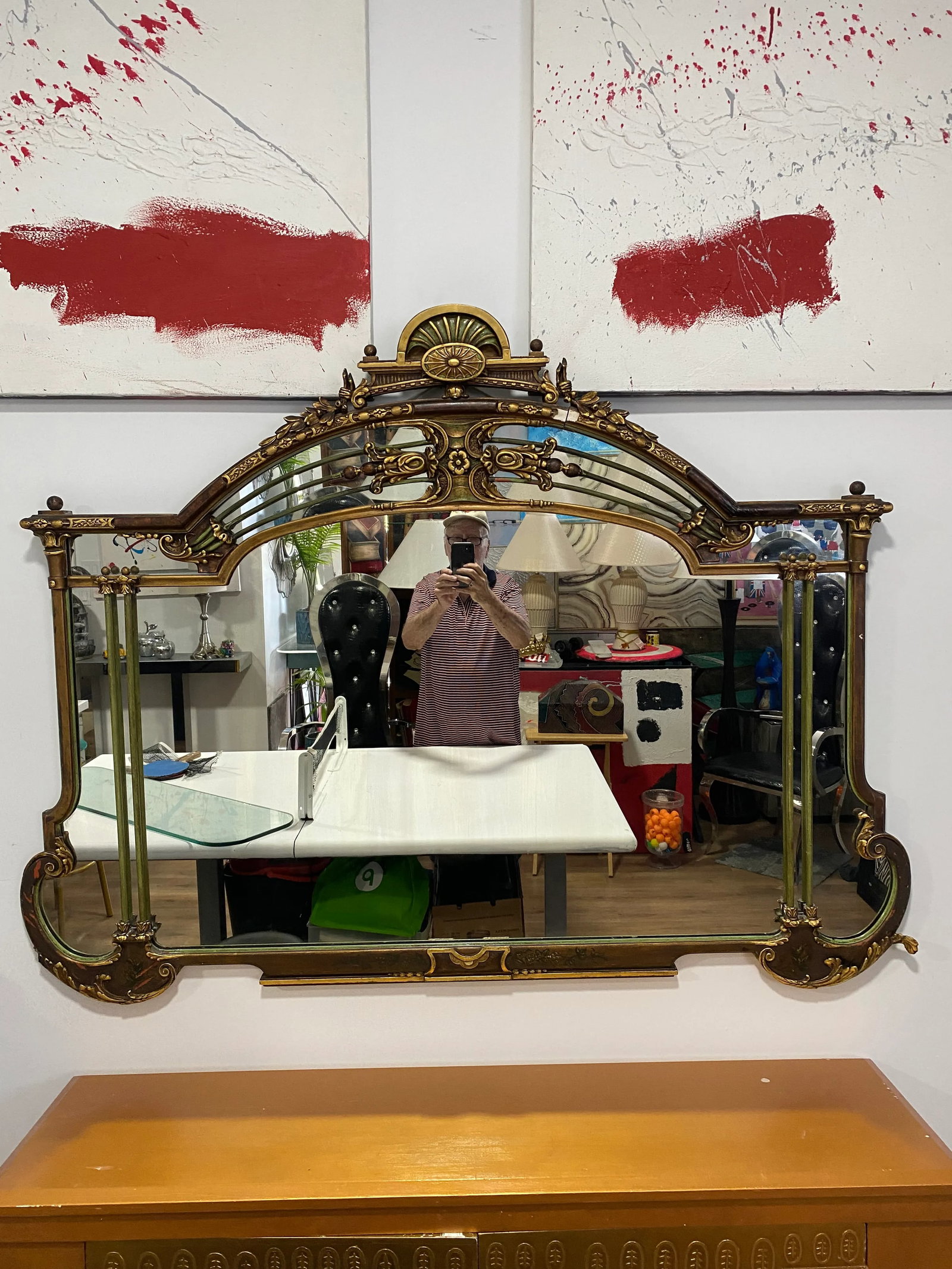 Antique Late 19th Century Belle Epoch Mirror - 10