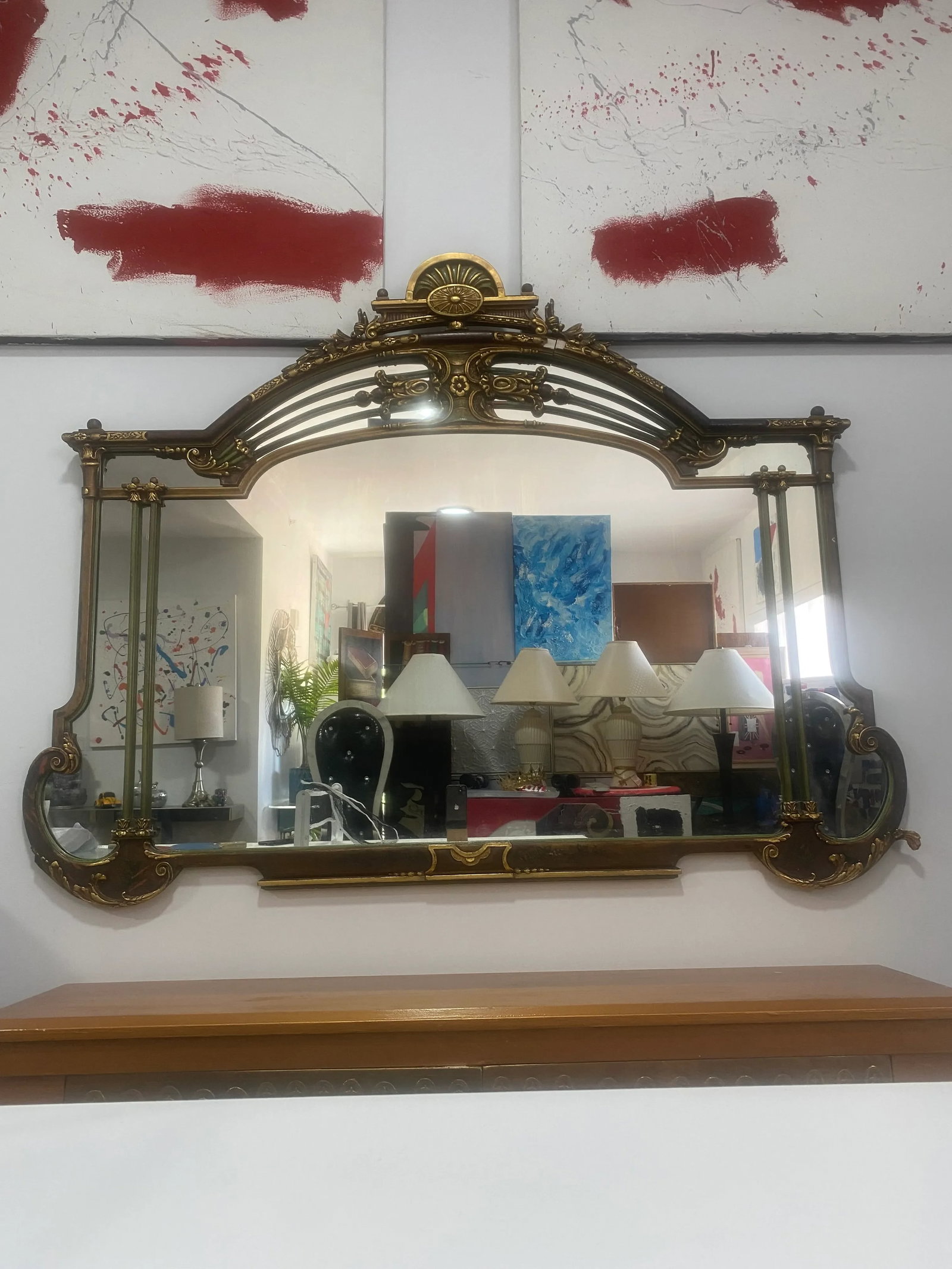 Antique Late 19th Century Belle Epoch Mirror - 11