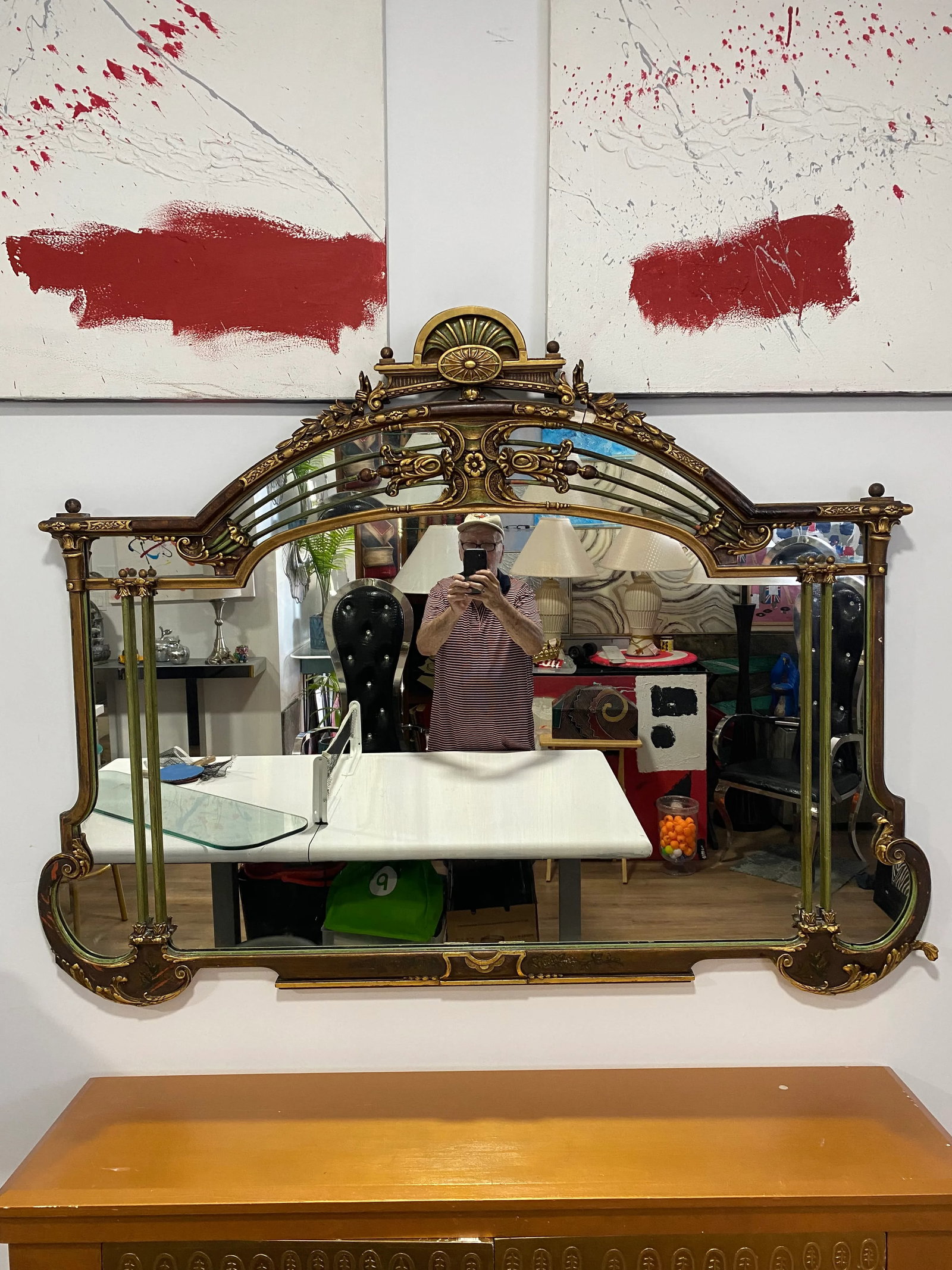 Antique Late 19th Century Belle Epoch Mirror - 3