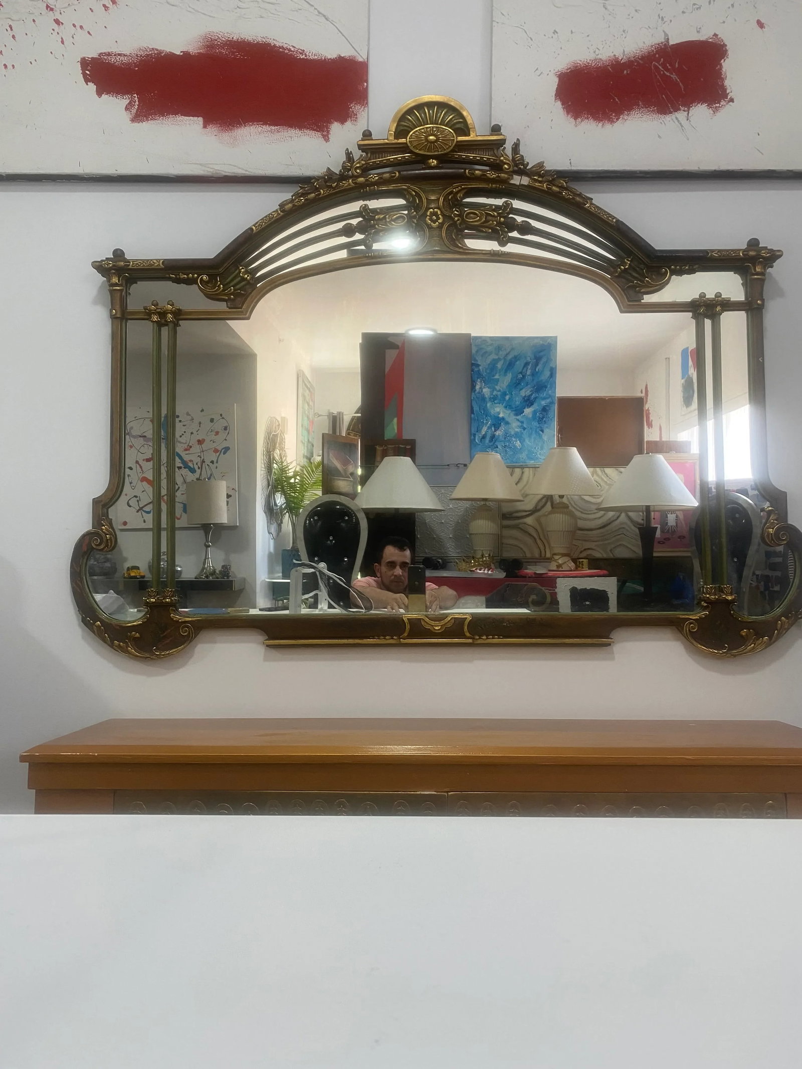 Antique Late 19th Century Belle Epoch Mirror - 9