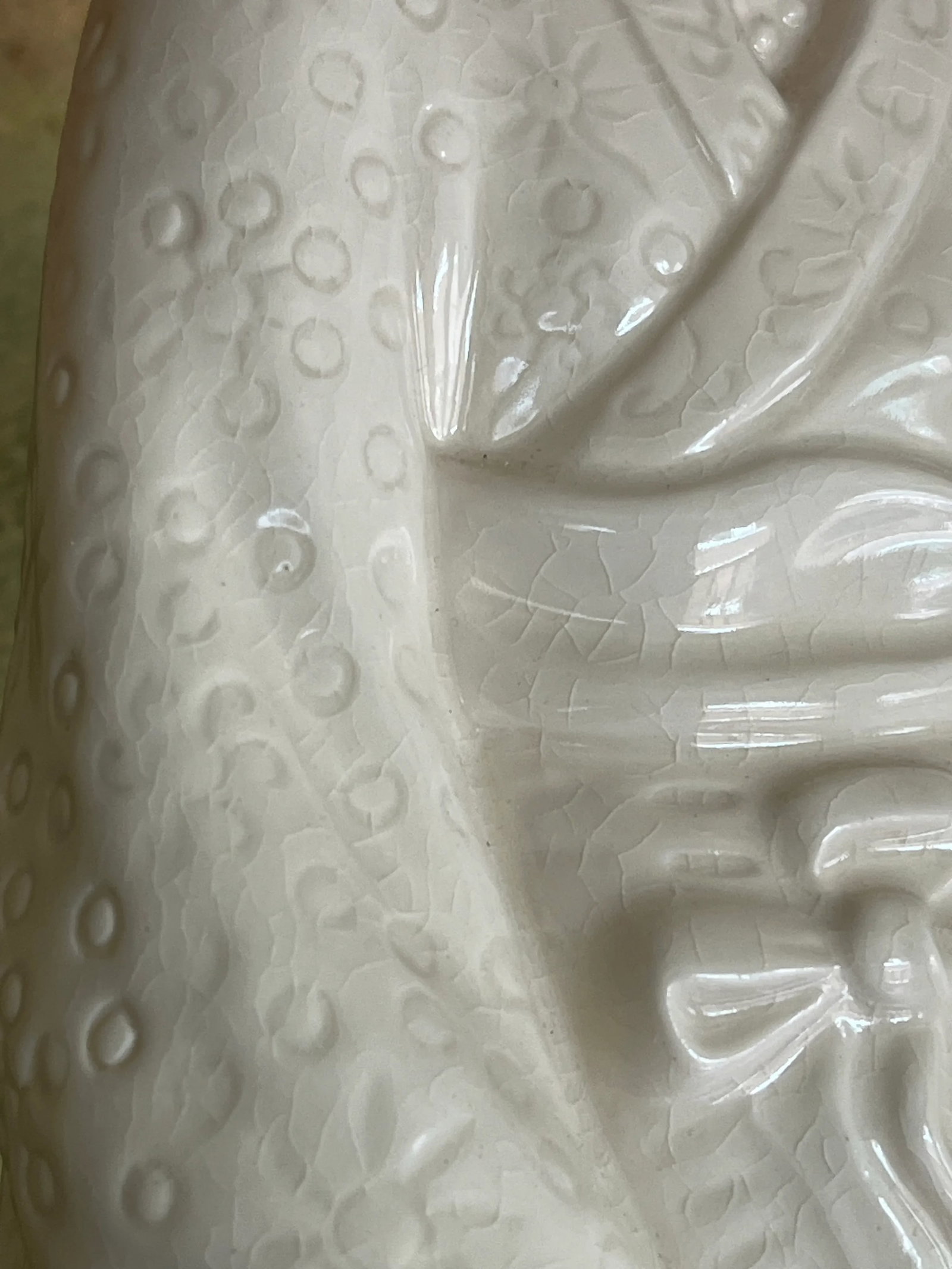 1950s Chinoiserie Blanc De Chine Figural Table Lamps Large Scale- A Pair - 5
