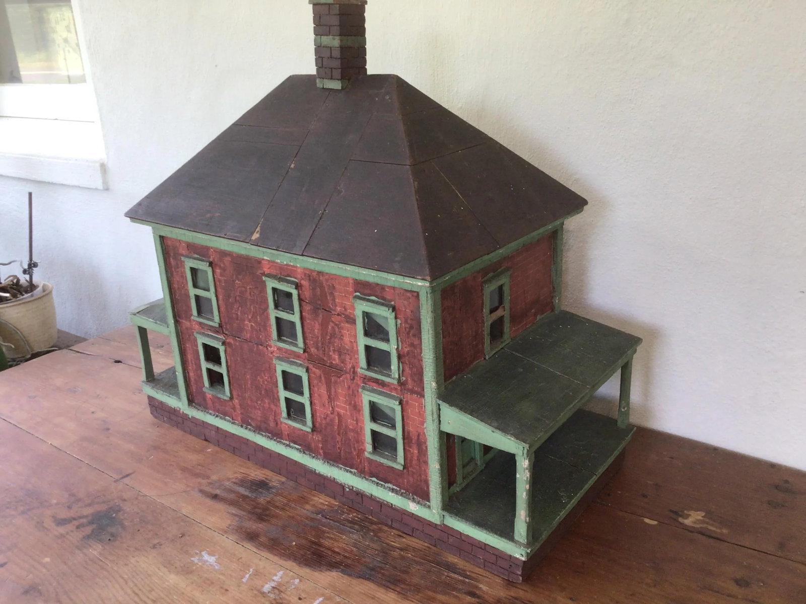 Antique Folk Art House Model 1912 - 2