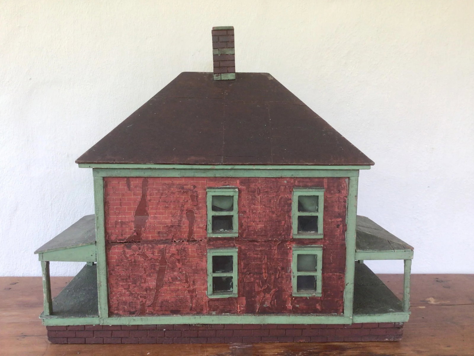 Antique Folk Art House Model 1912 - 3