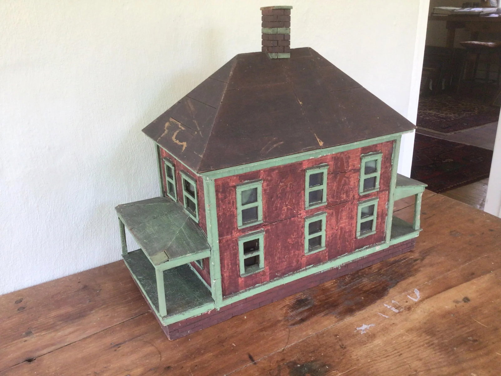 Antique Folk Art House Model 1912 - 4