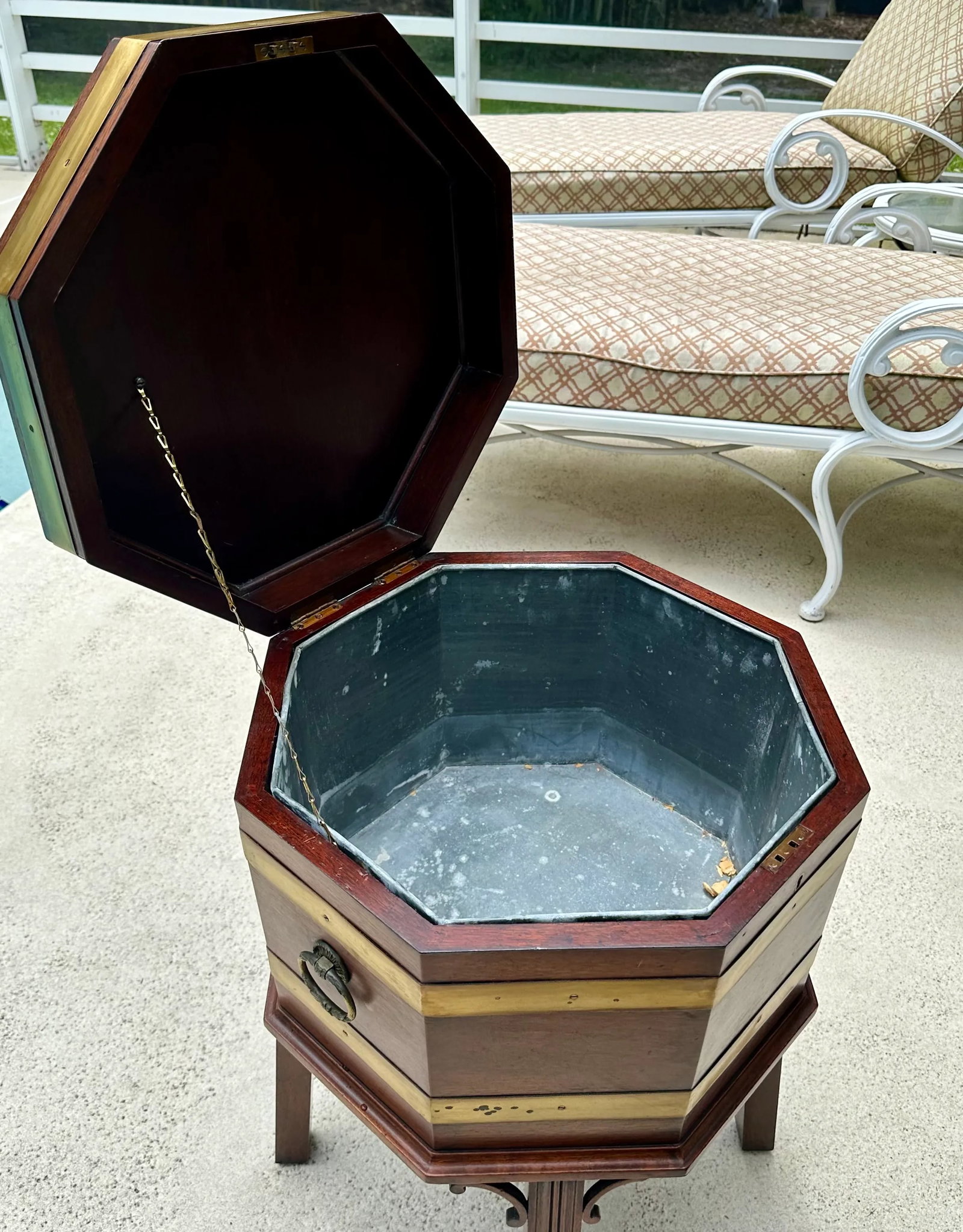 Mahogany Cellarette Wine Cooler Chippendale Style - 5