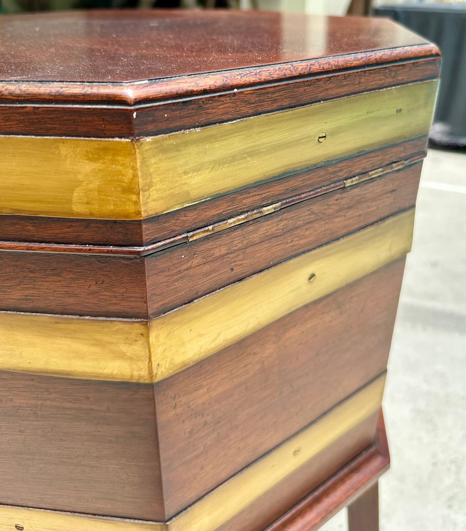 Mahogany Cellarette Wine Cooler Chippendale Style - 6