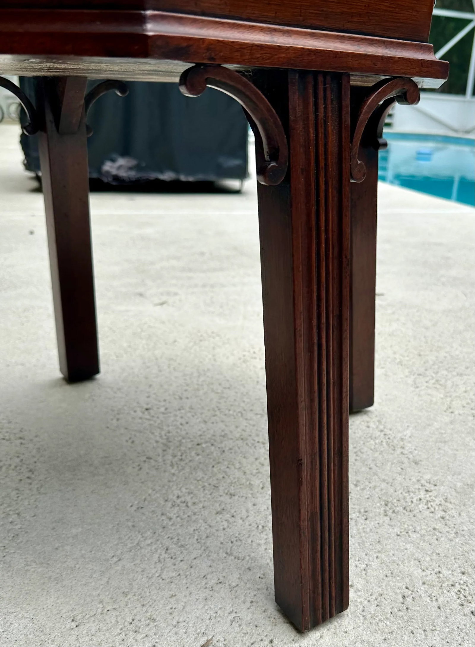 Mahogany Cellarette Wine Cooler Chippendale Style - 7
