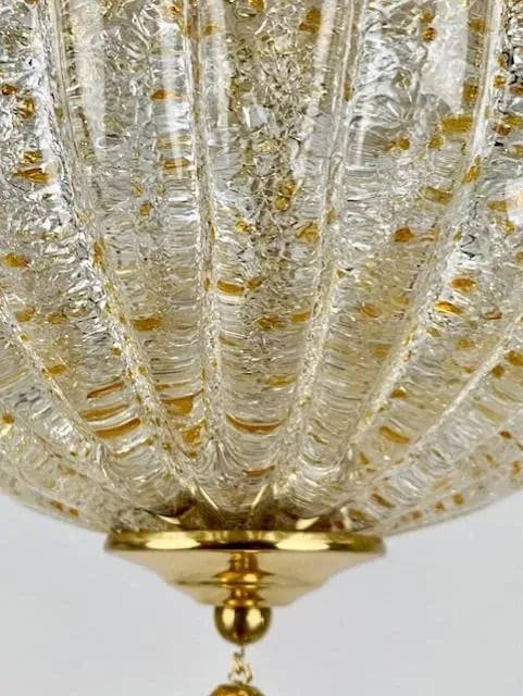 Vintage Venetian Glass 3 Tiered Pendant Light With 5 Lights - 6