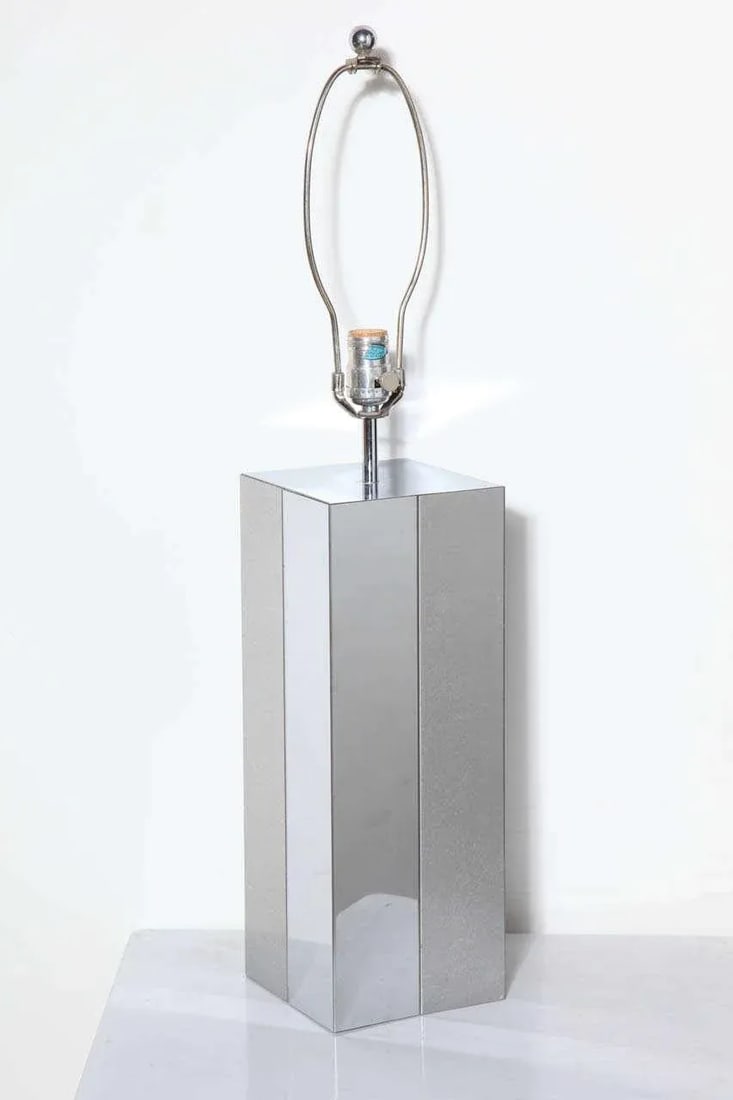 Paul Evans Brushed Aluminum and Polished Steel "Cityscape" Table Lamp, 1970's - 4