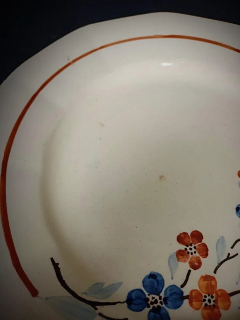 Vintage Set of 6 Sarreguemines Plates With Floral Decor - 7