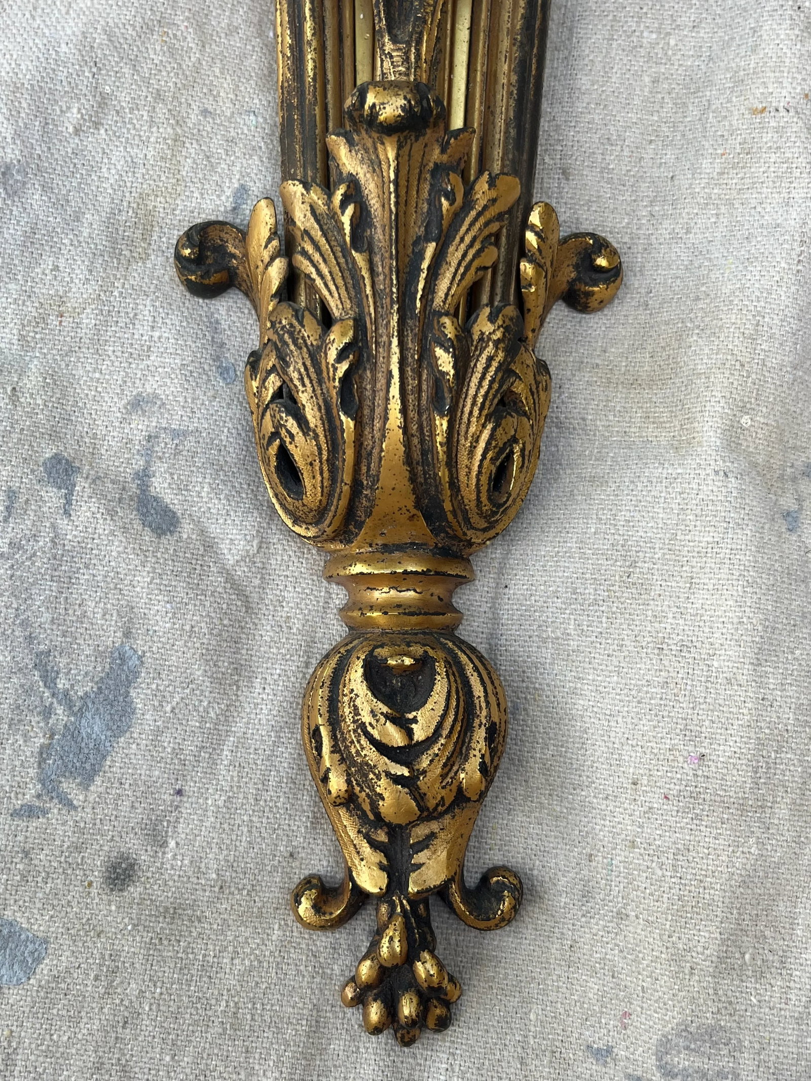 Pair of Early 20th Century French Bronze 3-Arm Sconces - 10