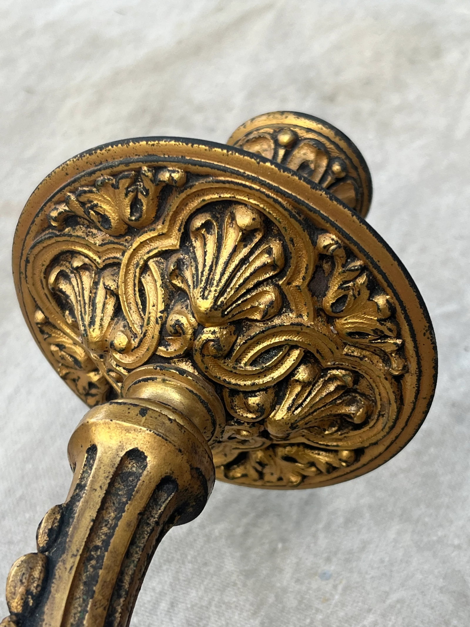 Pair of Early 20th Century French Bronze 3-Arm Sconces - 3