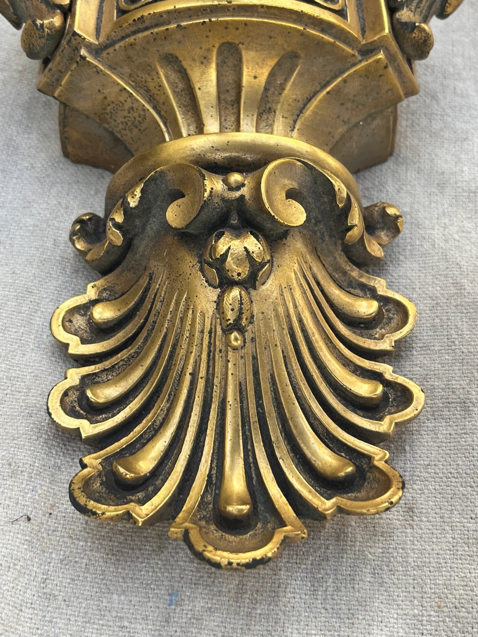 Pair of Early 20th Century French Bronze 3-Arm Sconces - 7