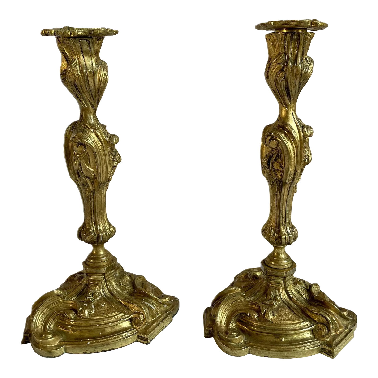 Pair of French Louis XV-Style Candlesticks (1 of 2)