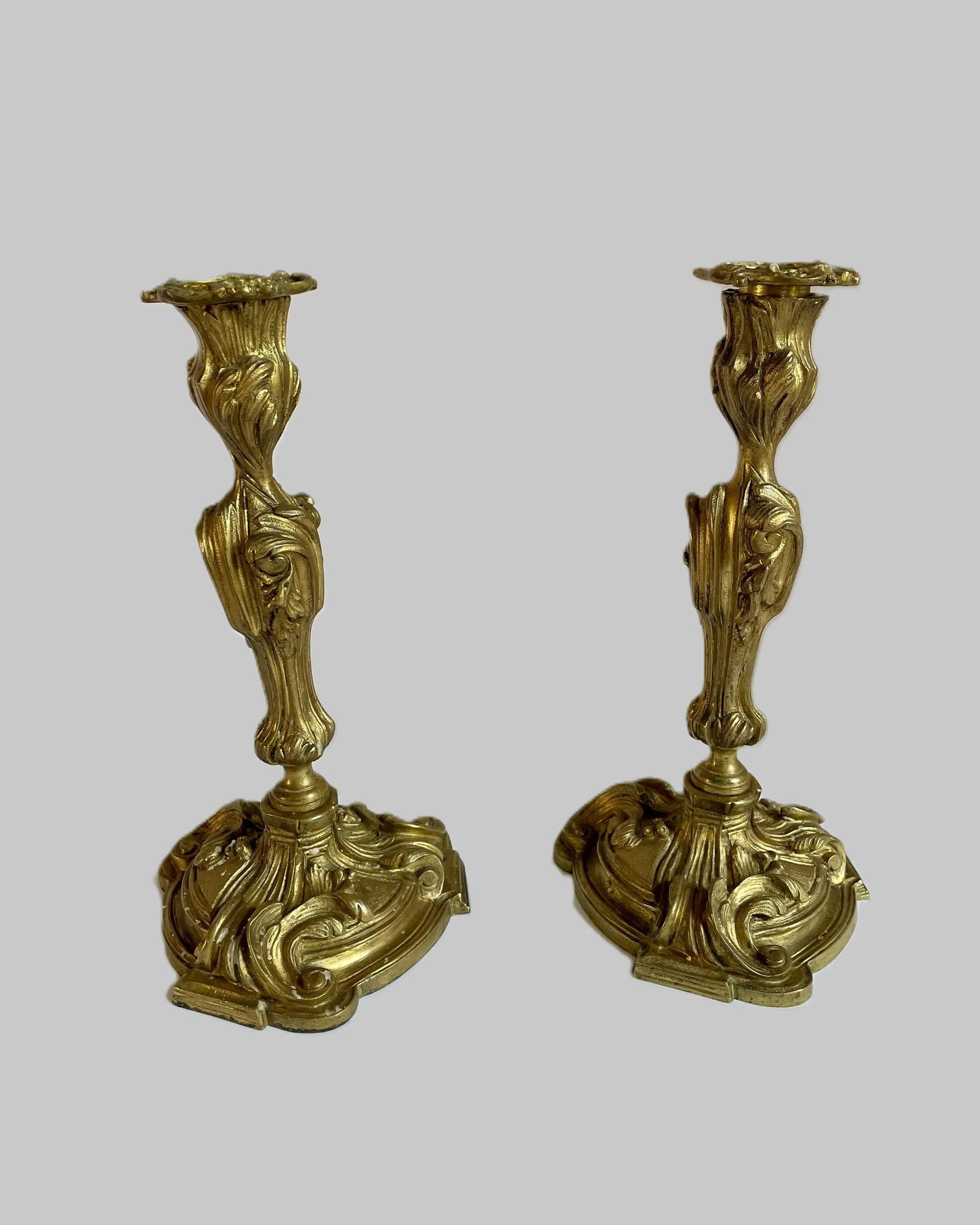 Pair of French Louis XV-Style Candlesticks - 2