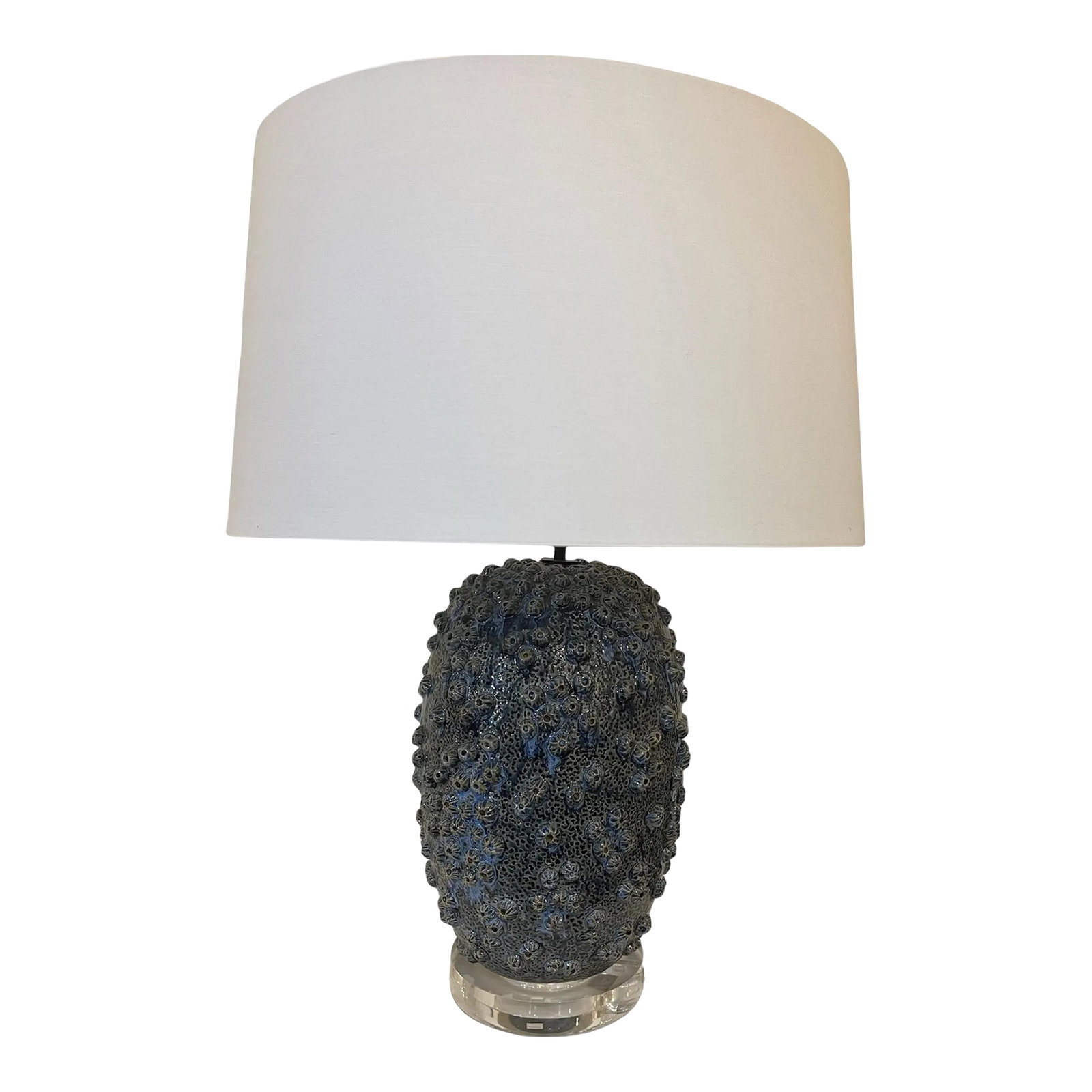 Blue Faux Coral Ceramic Lamp (1 of 5)