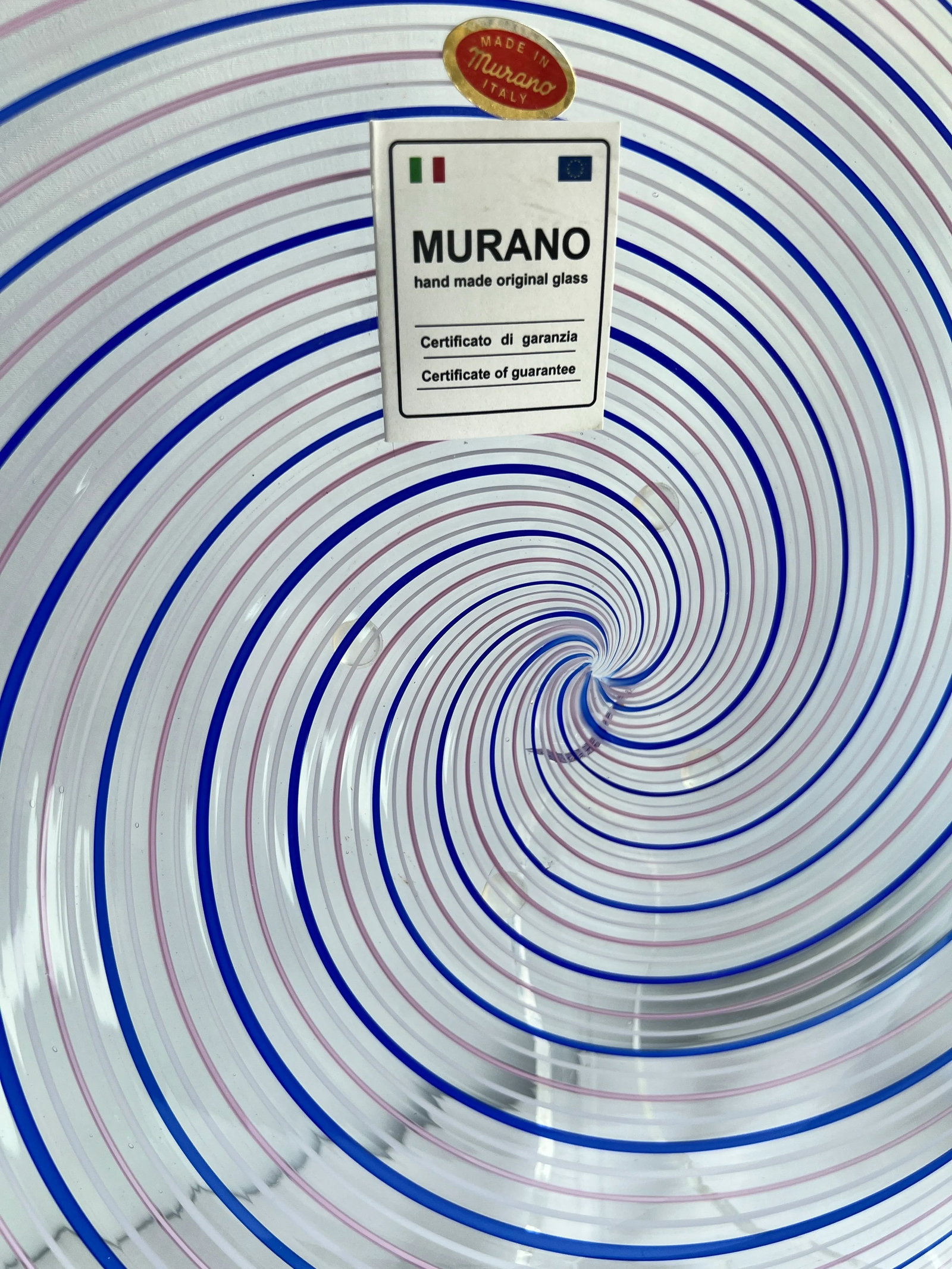 Late 20th Century Murano Filigrana Art Glass Decorative Plate - 3