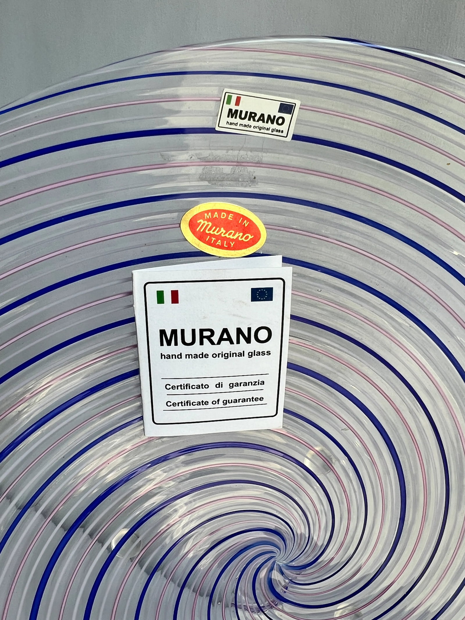 Late 20th Century Murano Filigrana Art Glass Decorative Plate - 6