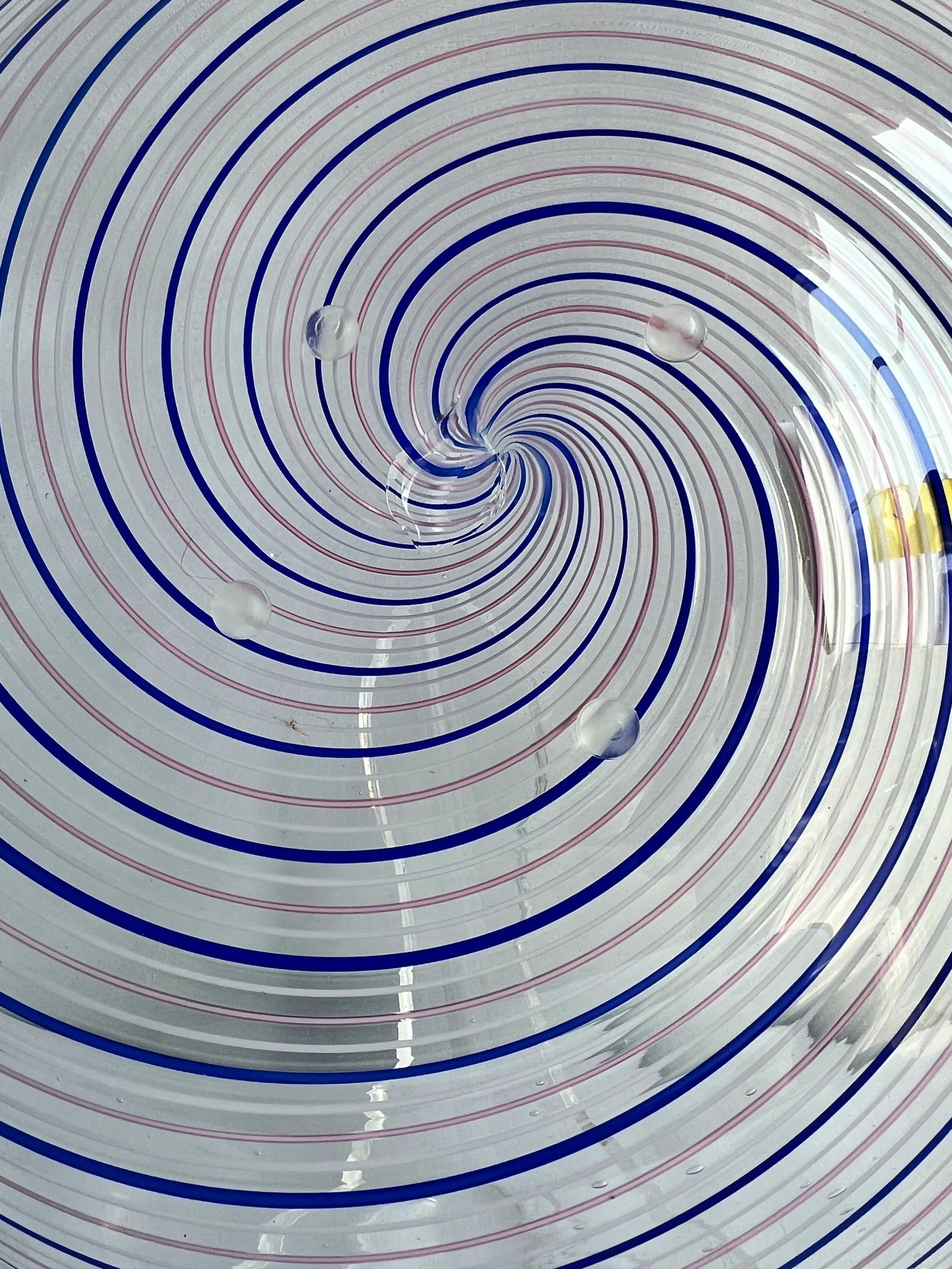 Late 20th Century Murano Filigrana Art Glass Decorative Plate - 8