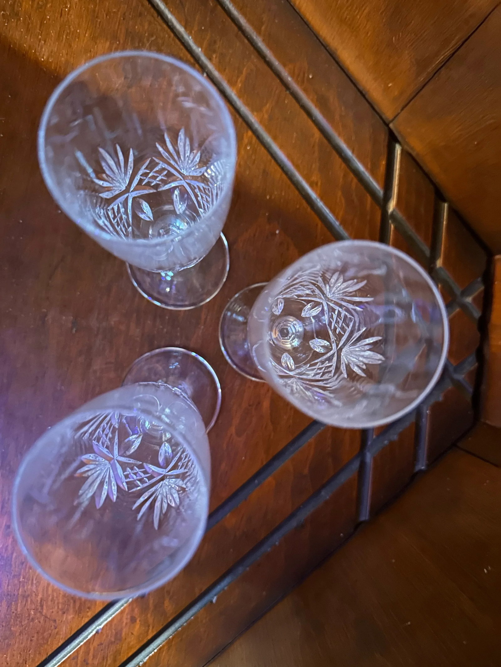 Late 20th Century Tiffany & Co. Newport Champaign Flutes- Set of 3 - 5