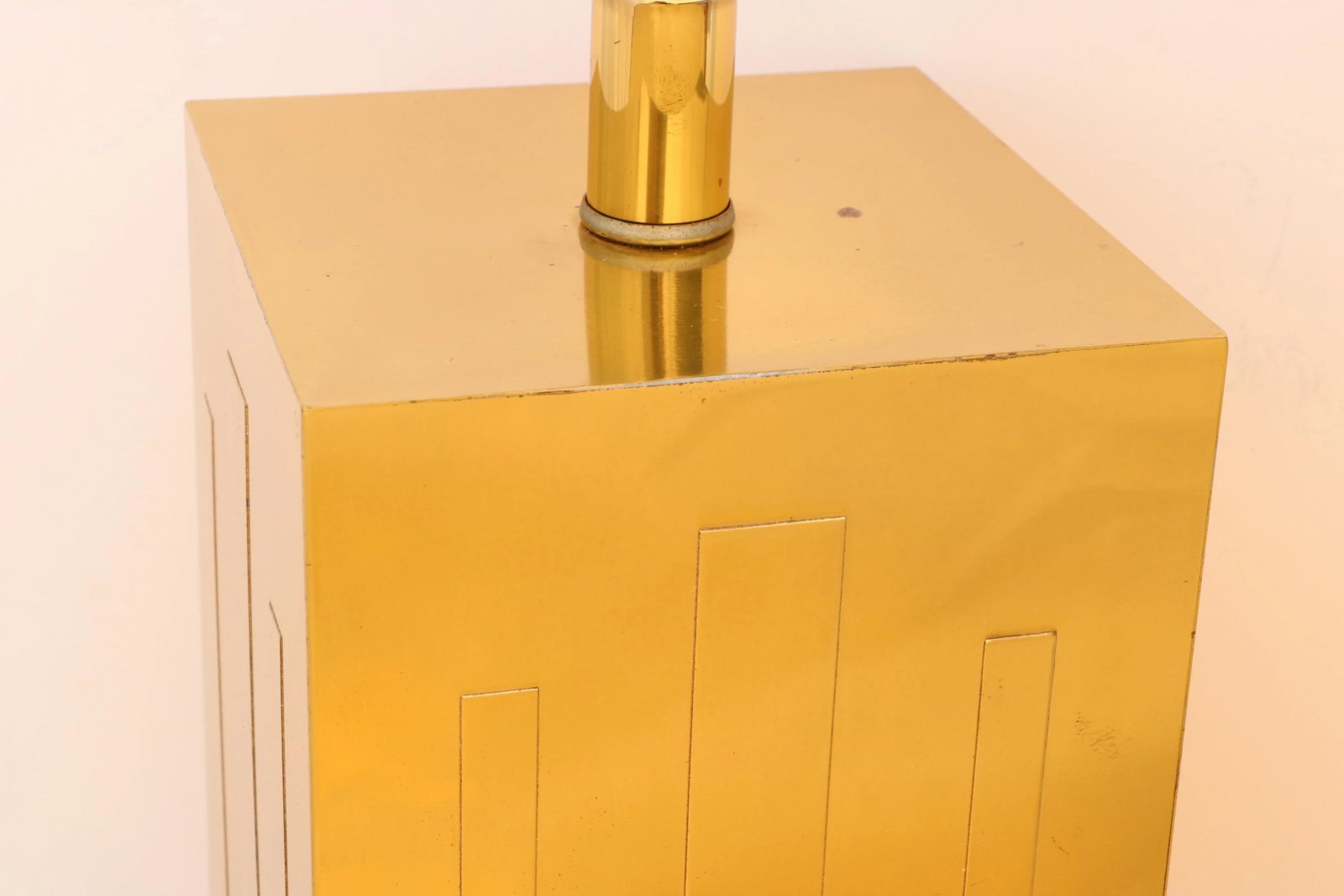 Lacquered Brass Skyscraper Table Lamp - 2
