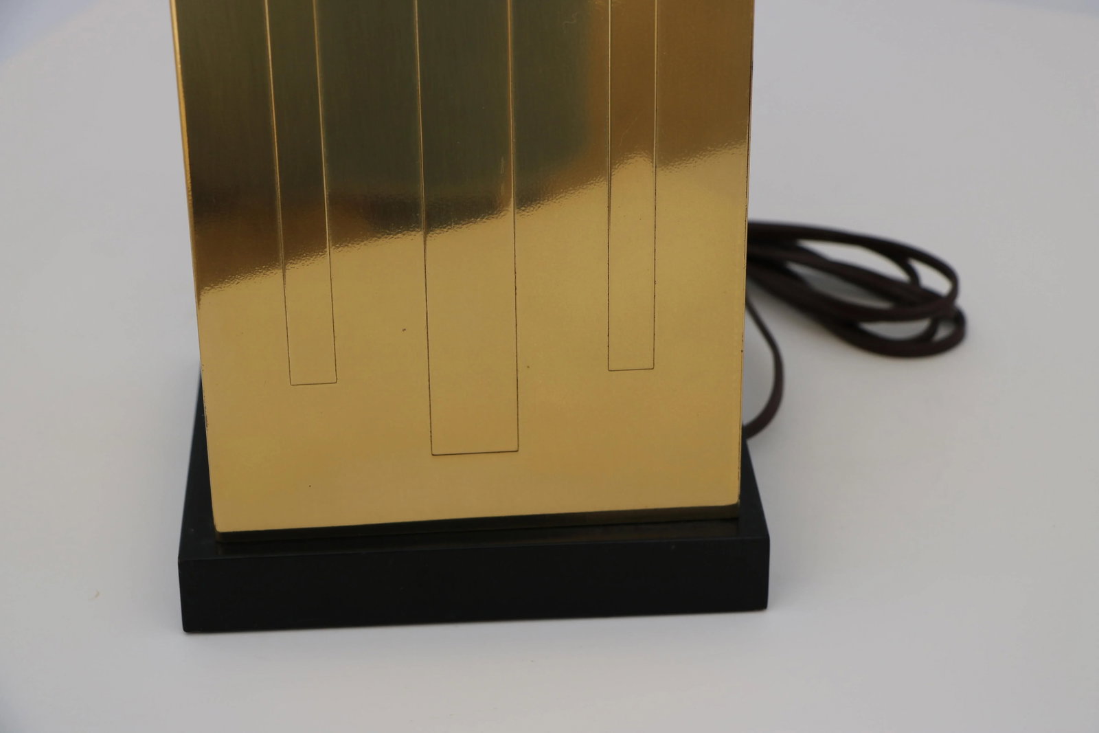 Lacquered Brass Skyscraper Table Lamp - 3