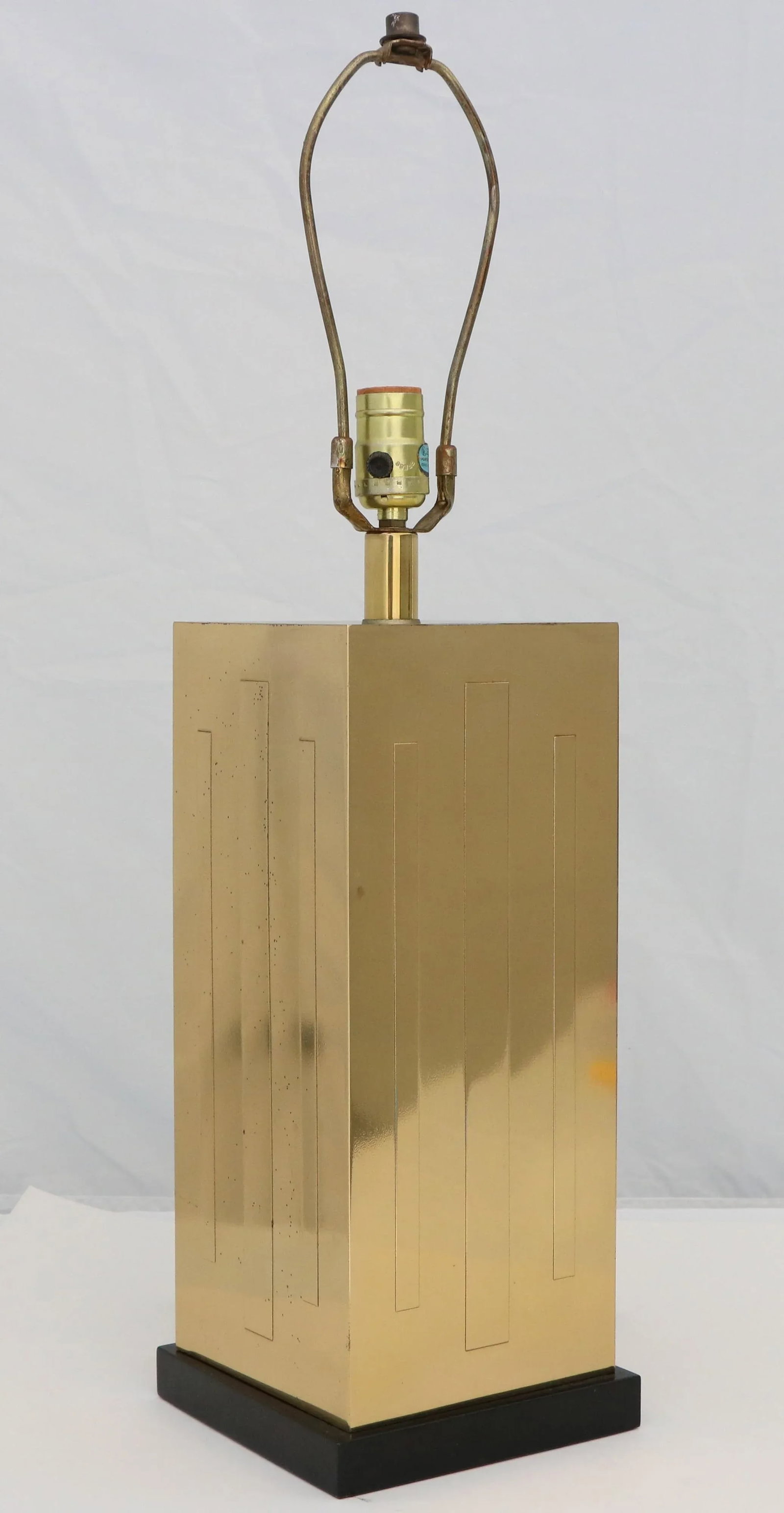 Lacquered Brass Skyscraper Table Lamp - 4