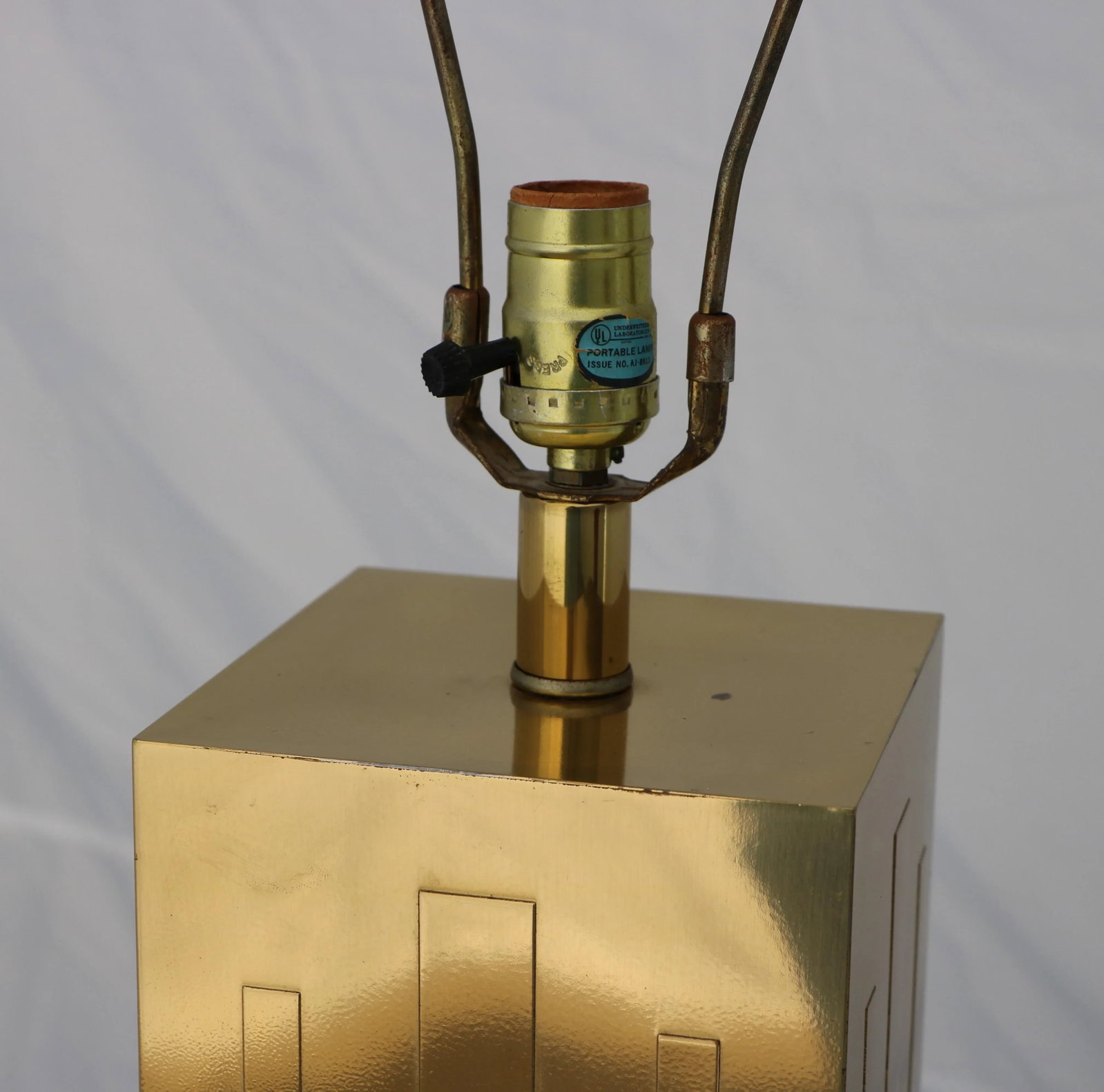 Lacquered Brass Skyscraper Table Lamp - 5