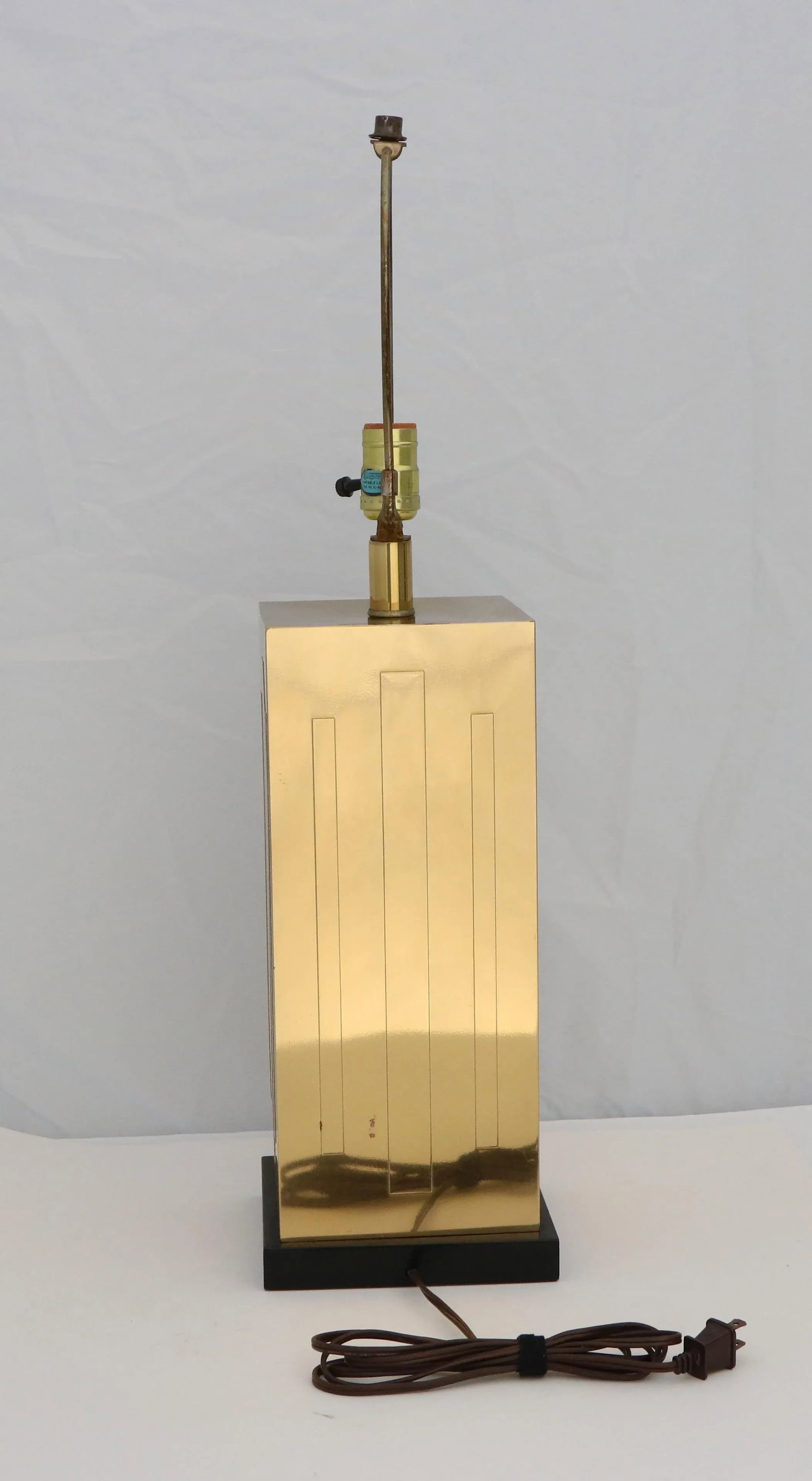 Lacquered Brass Skyscraper Table Lamp - 6
