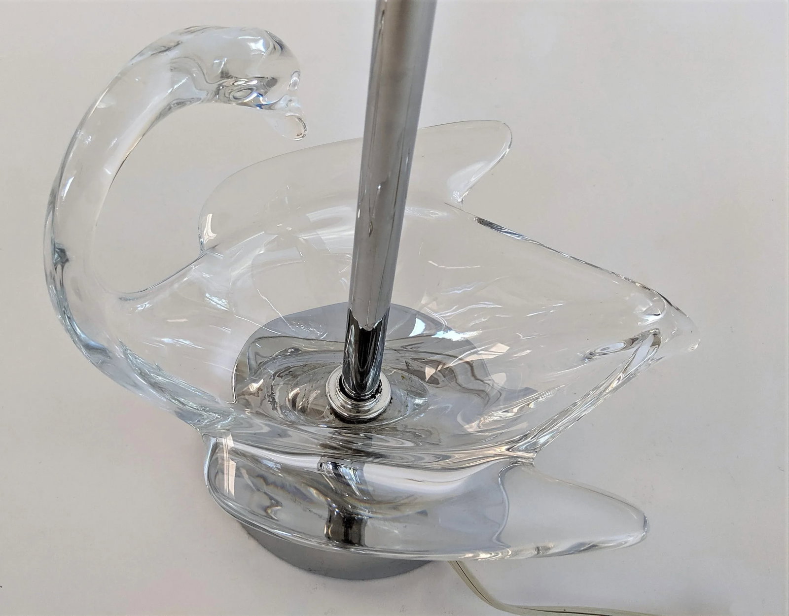 1970s Cofrac Art Verrier Swan Glass Lamp - 10
