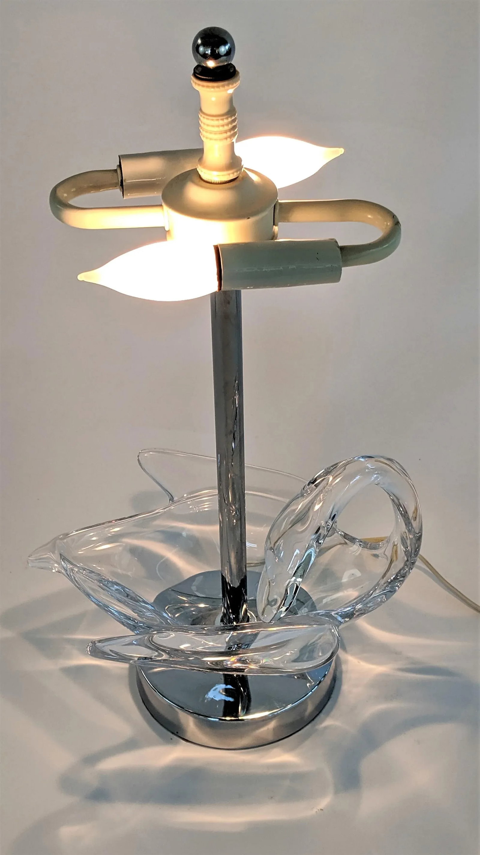 1970s Cofrac Art Verrier Swan Glass Lamp - 6