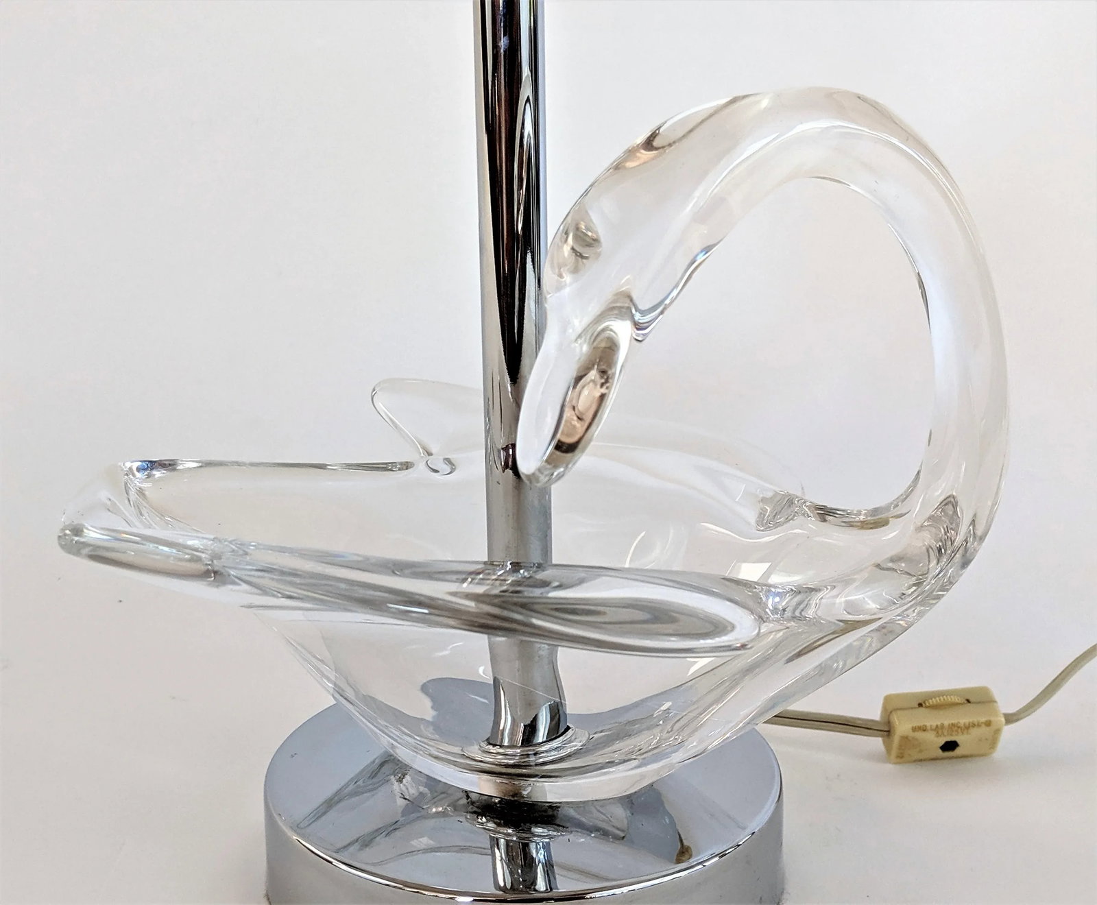 1970s Cofrac Art Verrier Swan Glass Lamp - 8