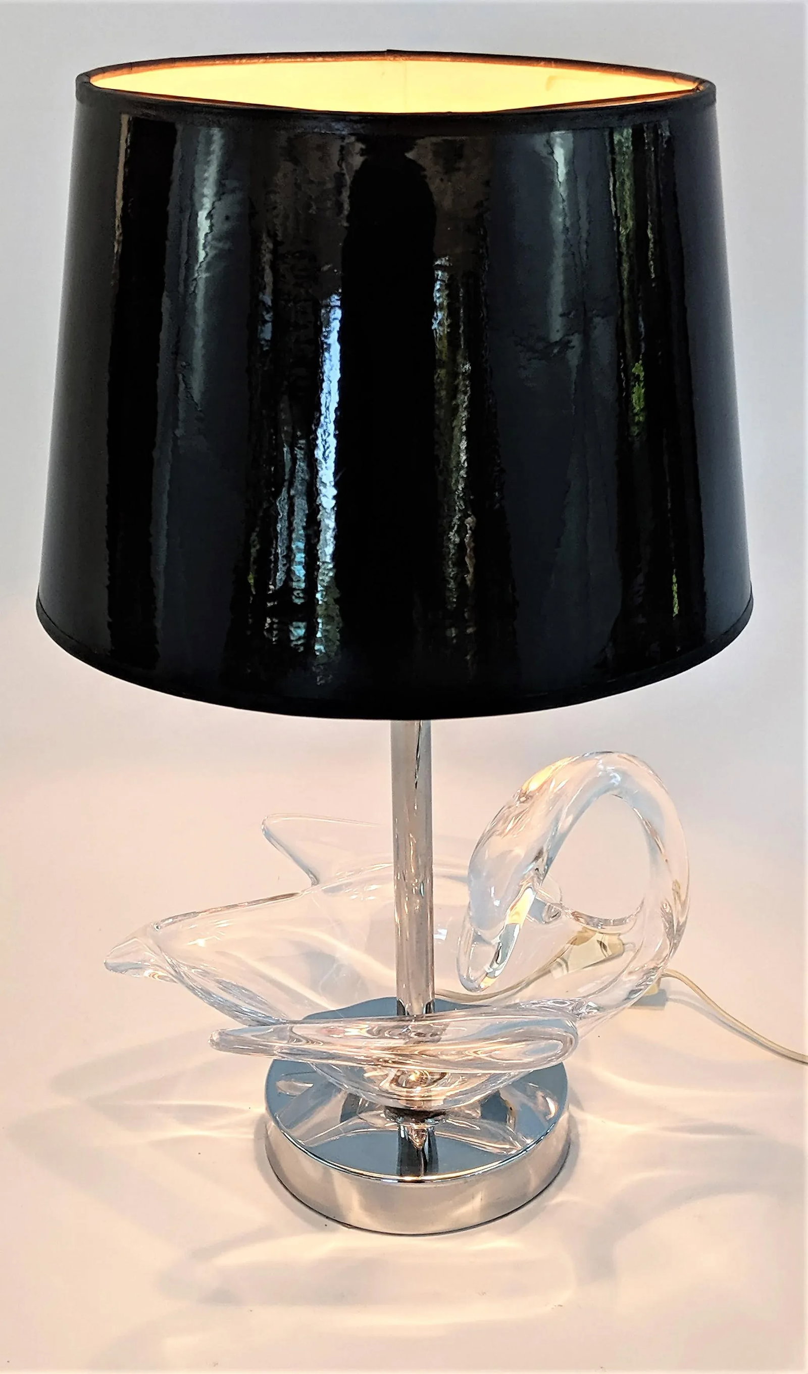 1970s Cofrac Art Verrier Swan Glass Lamp - 9